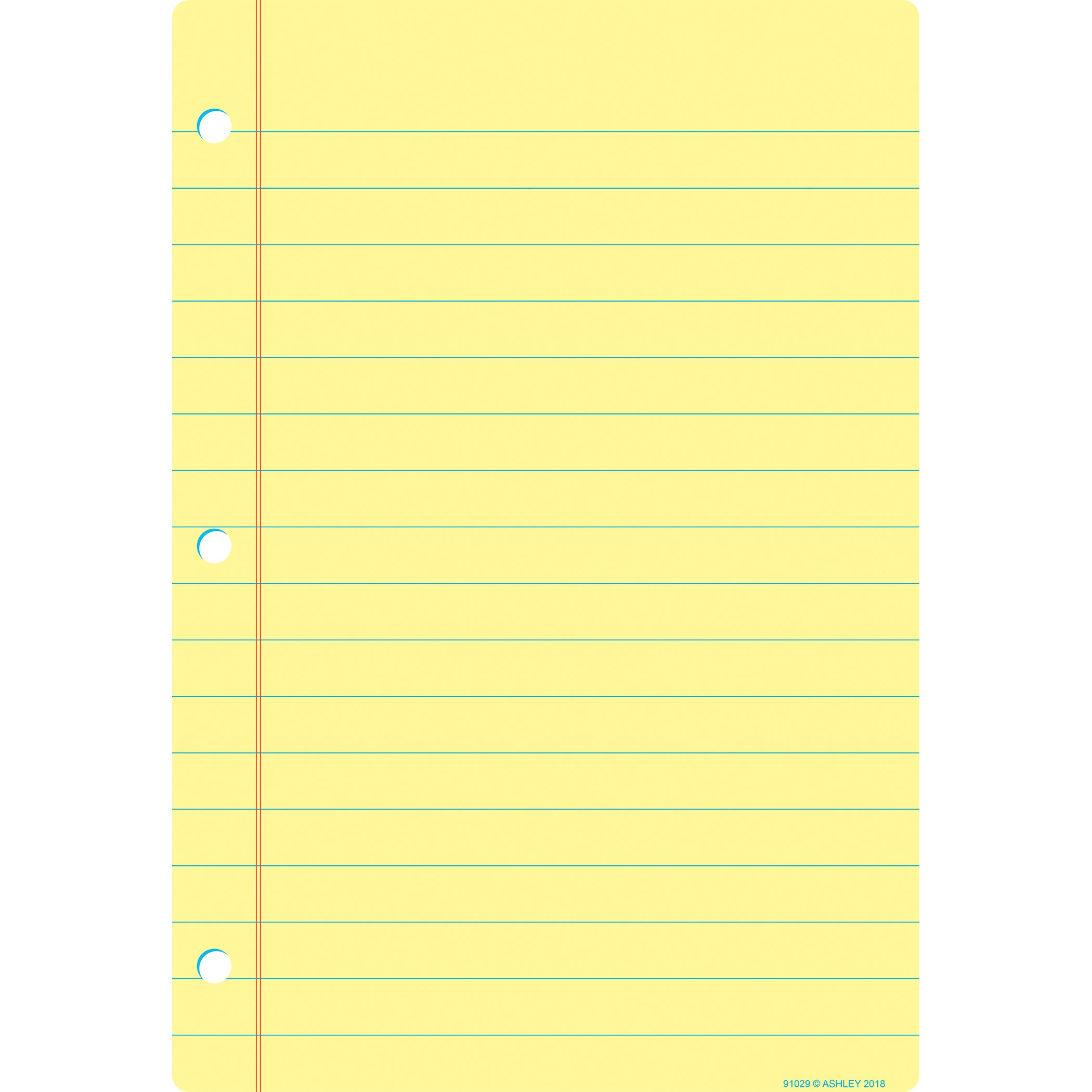 Smart Poly™ Chart, 13" x 19", Light Yellow Notebook Paper