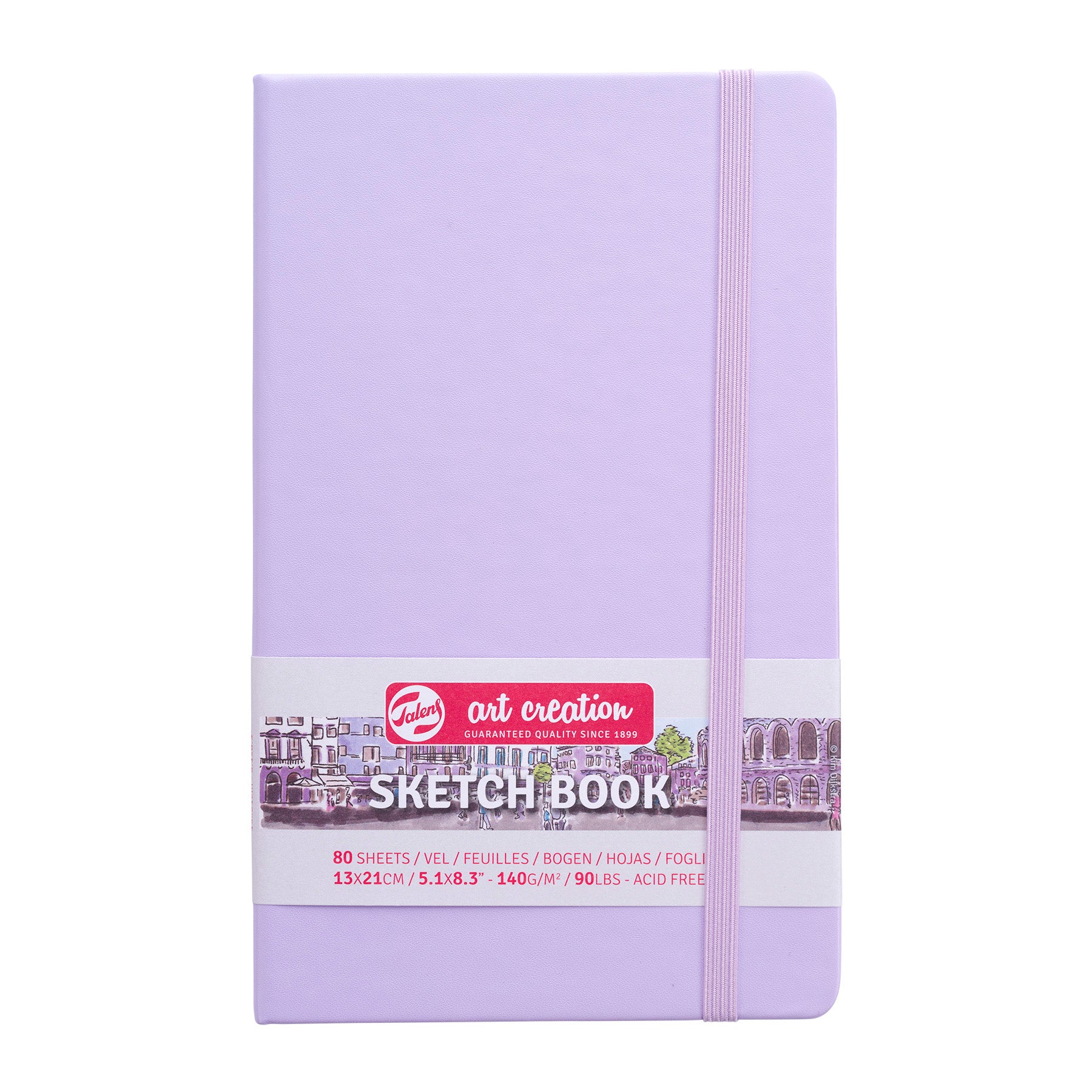Sketchbook, 80 Sheets, 90lbs, Pastel Violet Cover, 5.1" x 8.3"