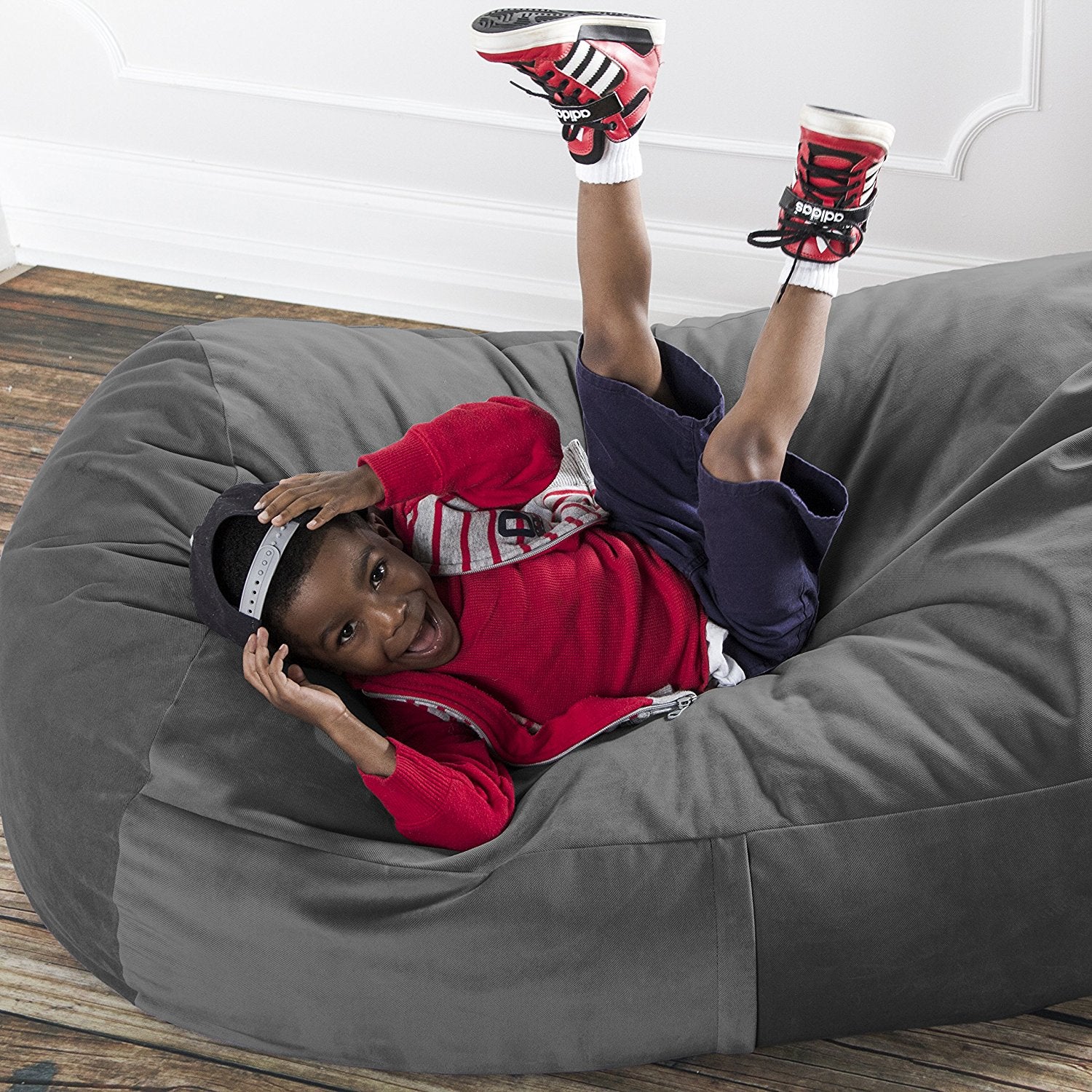 Jaxx Sofa Saxx 4-foot Bean Bag Lounger, Charcoal