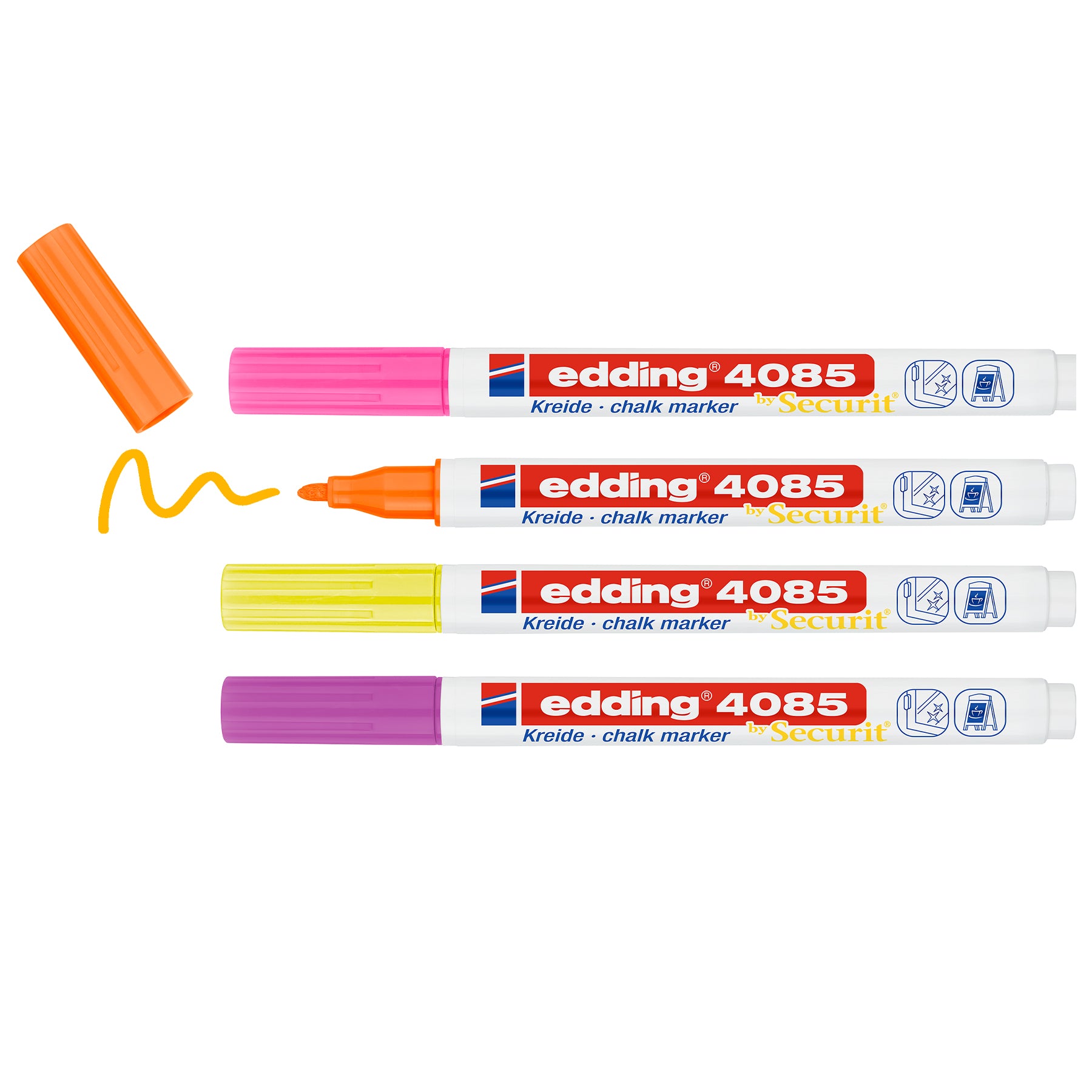 edding 4085 Chalk Marker Blister 4pk - Neon