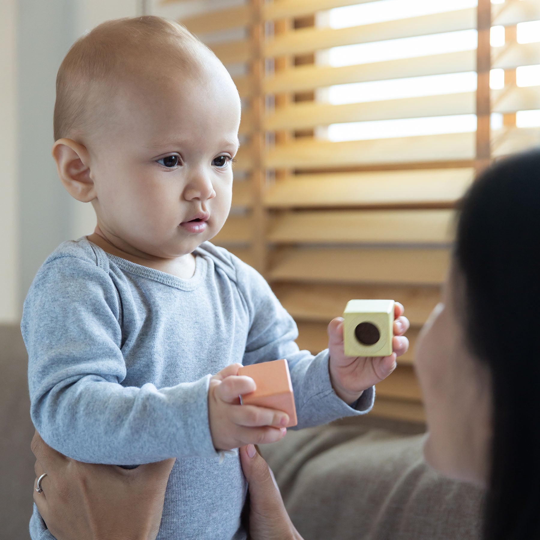 Wooden Sensory Blocks - 6 Pieces