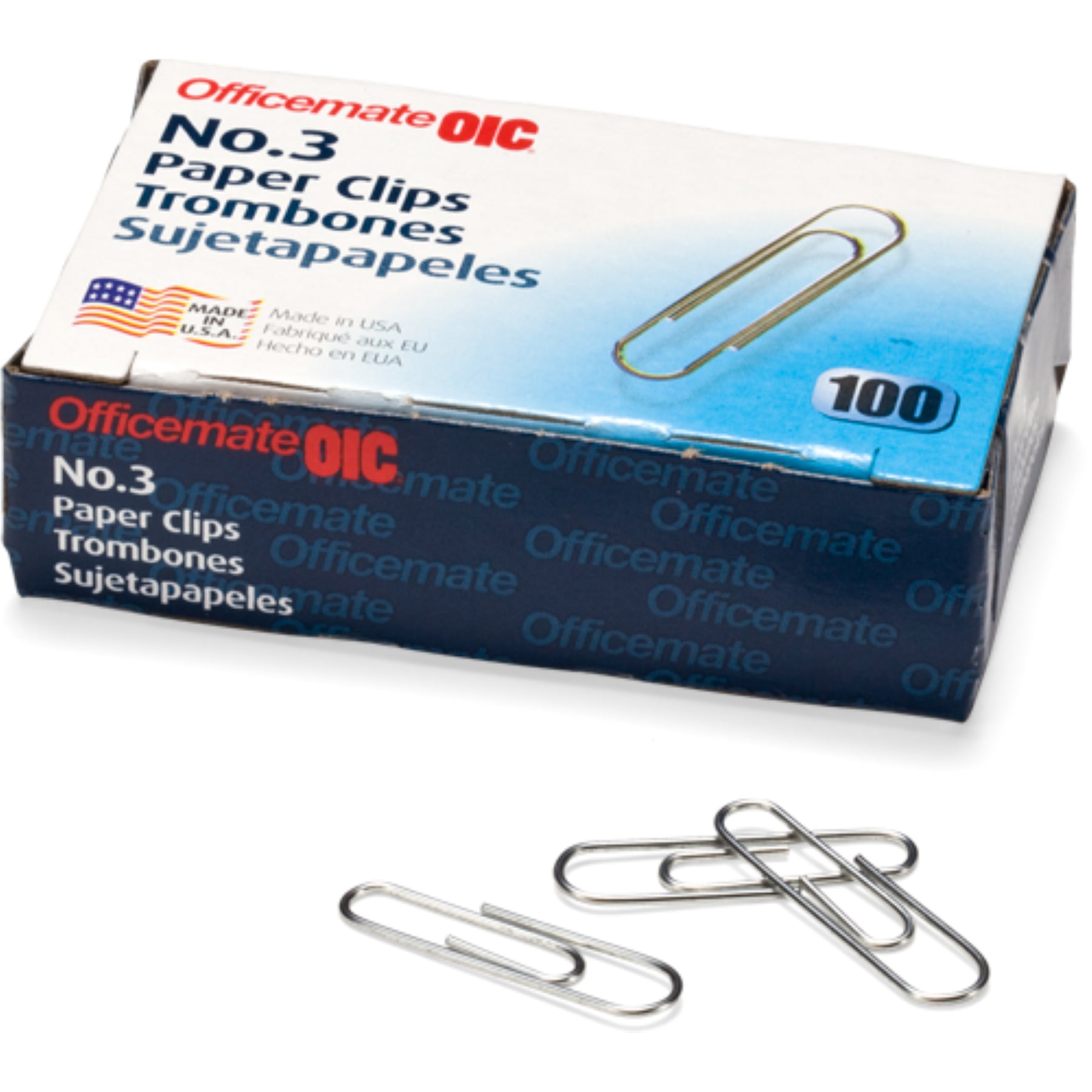 Paper Clips, #3 Gem, 100 Per Box, 10 Boxes