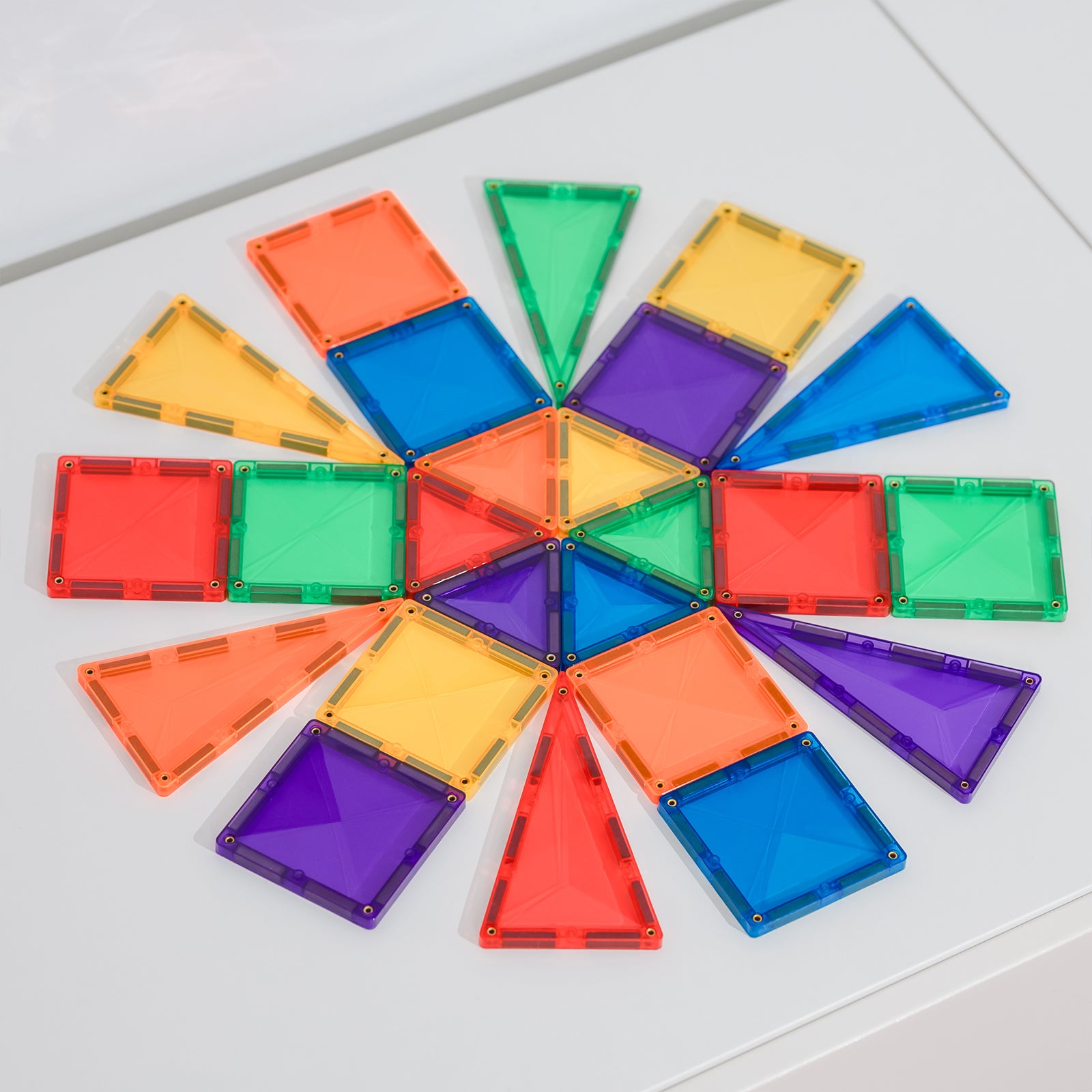 Magnetic Tiles Rainbow Mini Pack, 24 Pieces