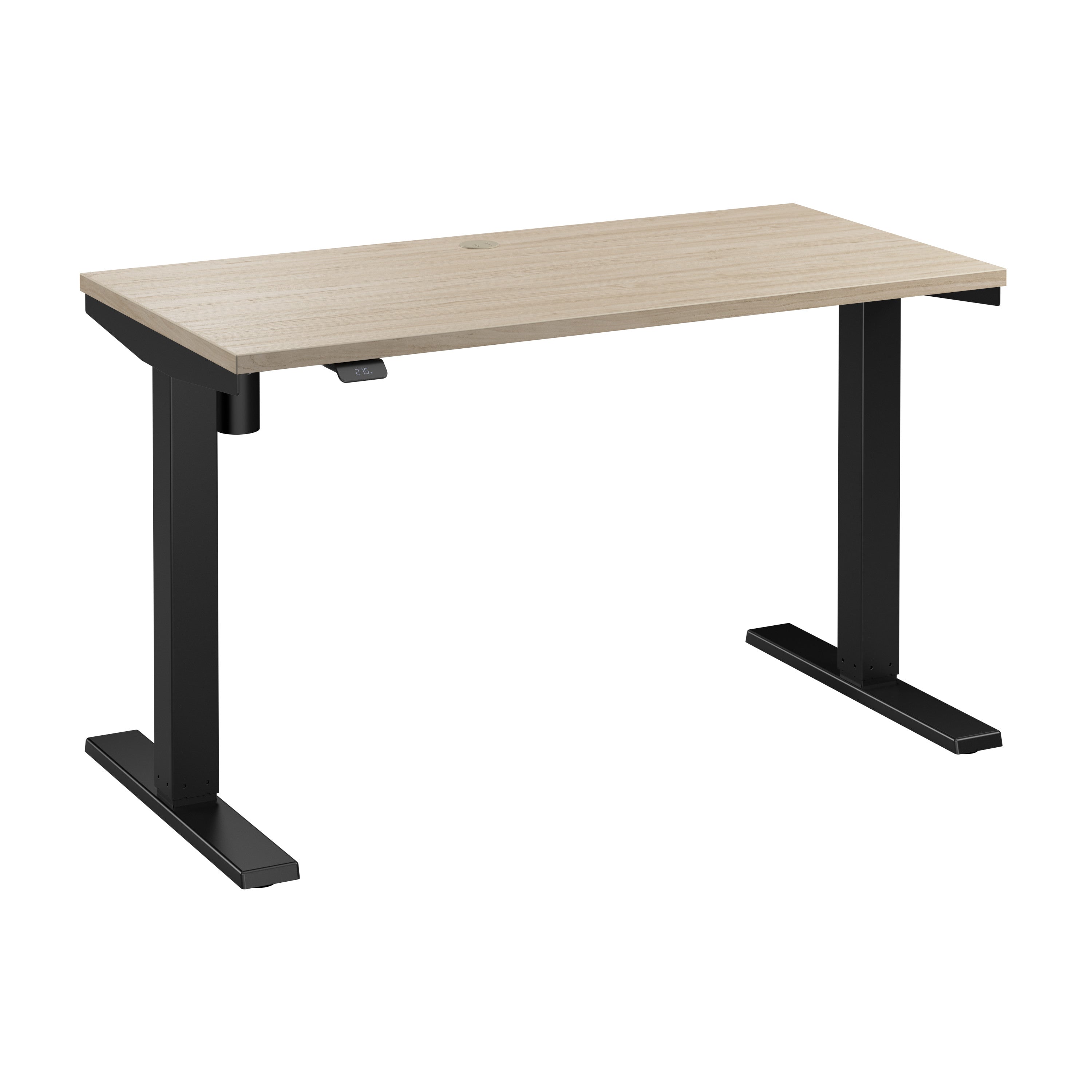 Bush Business Furniture Move 40 Series 48W x 24D Electric Height Adjustable Standing Desk in Natural Elm with Black Base - 47.6" Width x 23.35" Depth x 28.17" Height
