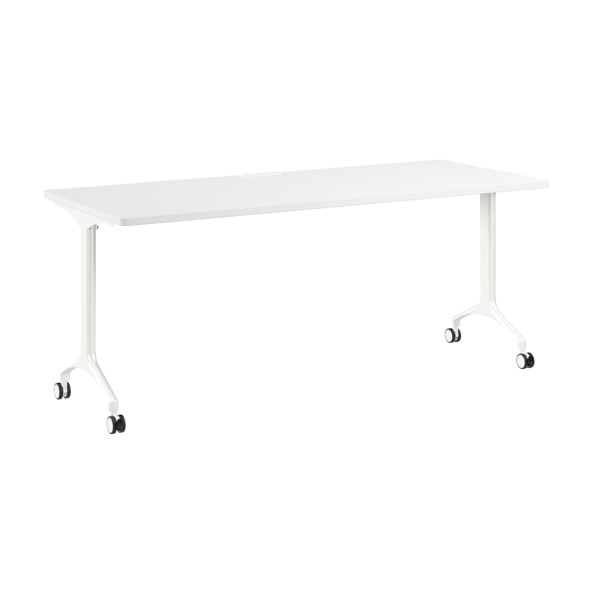 Bush Business Furniture Synergy 72-inch Rectangle Modular Office Conference Table in White - 71.02" Width x 29.37" Depth x 29.62" Height