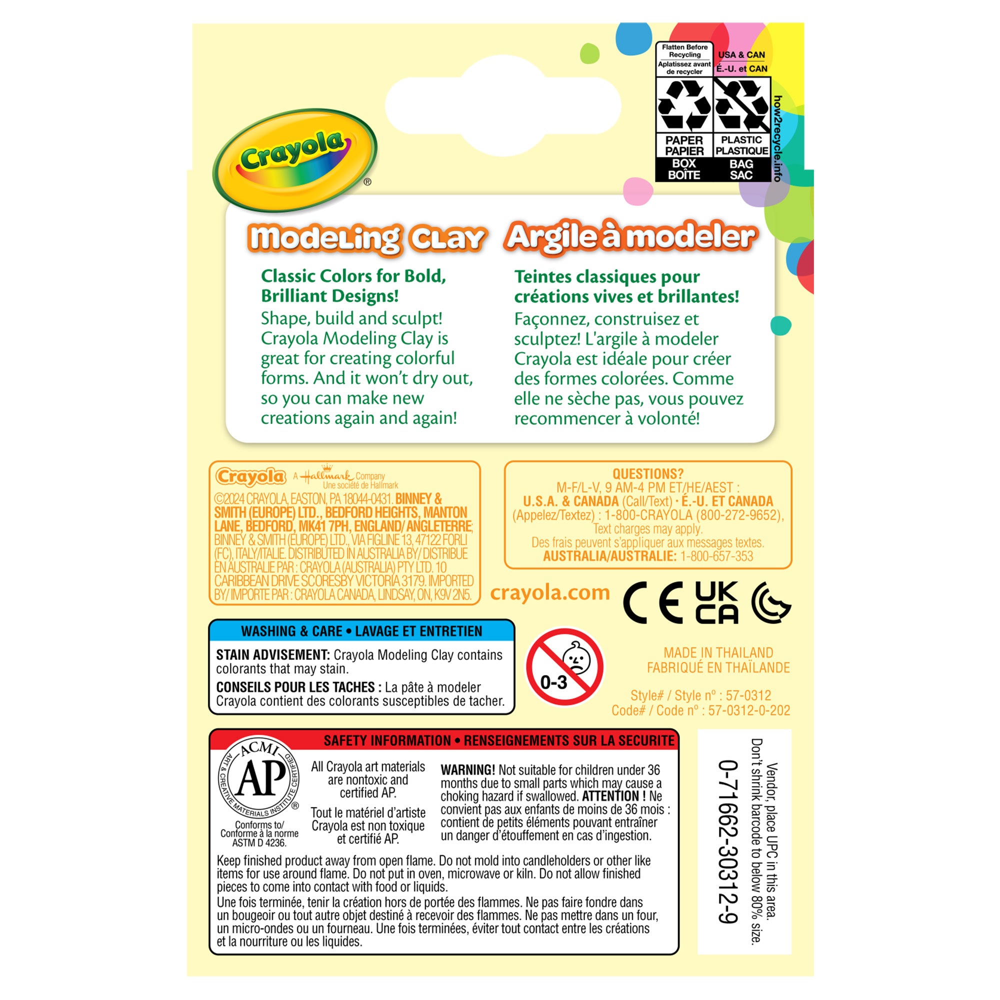 Modeling Clay Classic Colors, 8 Count