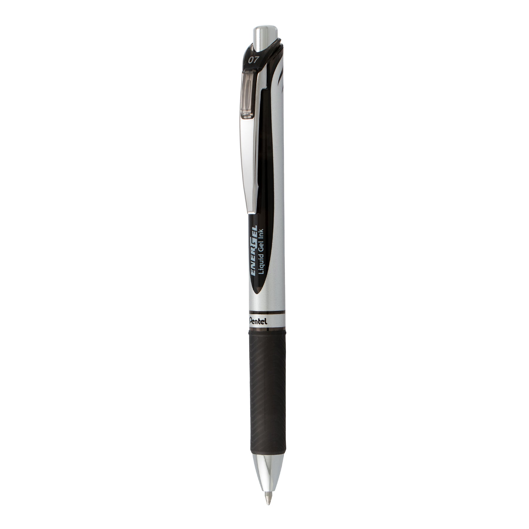 EnerGel RTX Retractable Liquid Gel Pen, (0.7mm) Metal Tip, Medium Line, Black Ink, 1 Dozen