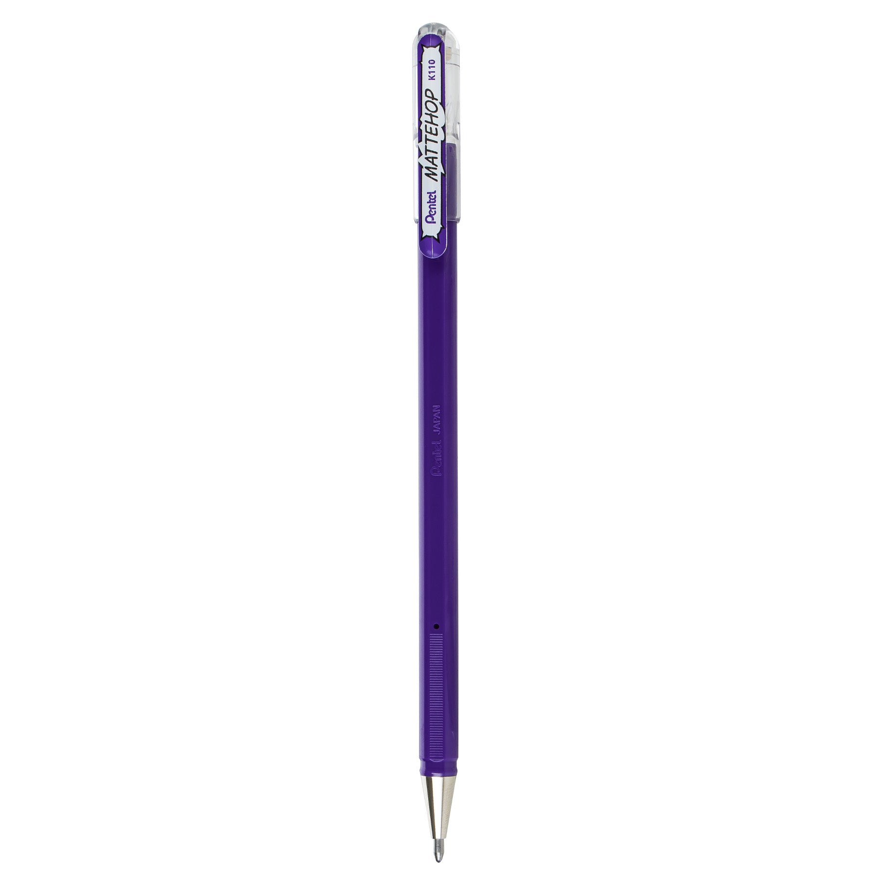 Hybrid MATTEHOP Gel Roller, 1.0mm, Matte Violet Ink, Pack of 12