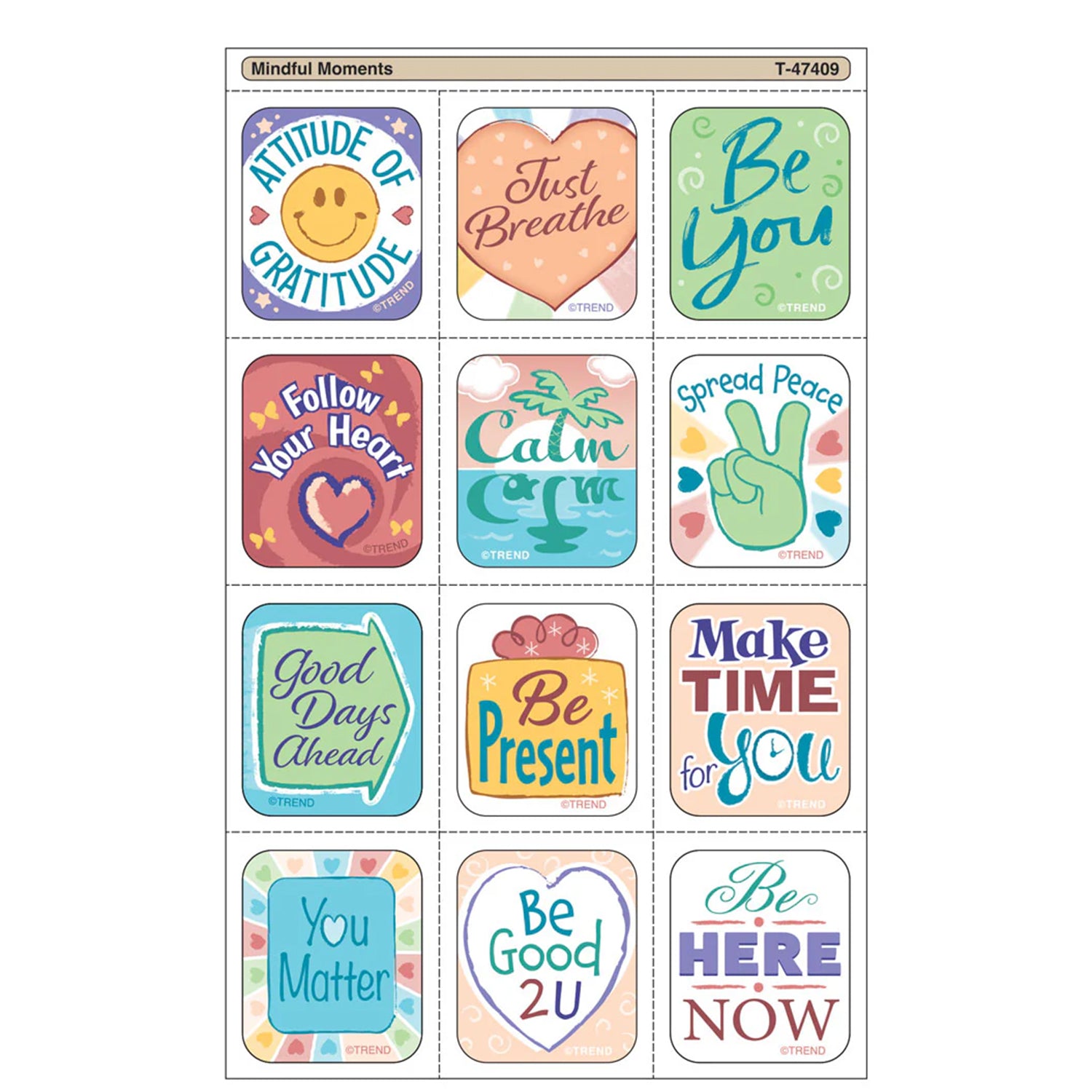 Mindful Moments Tear & Share Stickers™, Pack of 60