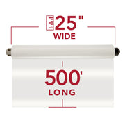 EZ Load Gray End Cap Laminating Roll Film, Gloss, 25" x 500', 1.5 mil, 2 Rolls
