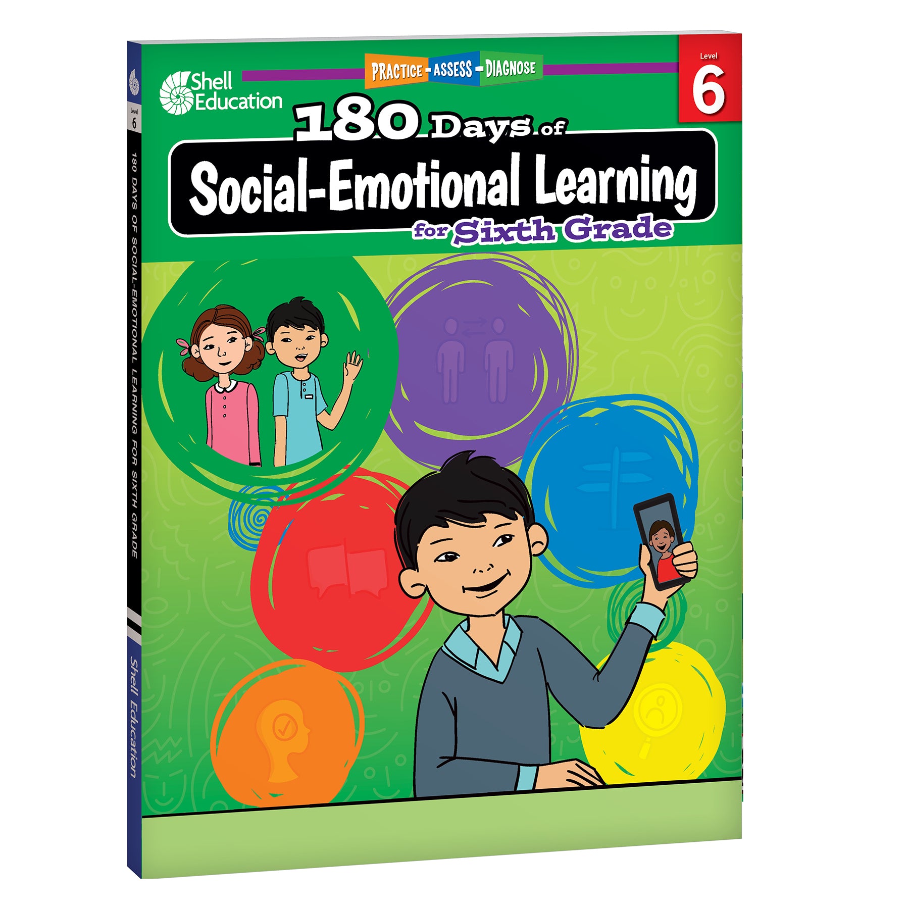 180 Days Social-Emotional Learning, Writing, & Spelling Grade 6: 3-Book Set