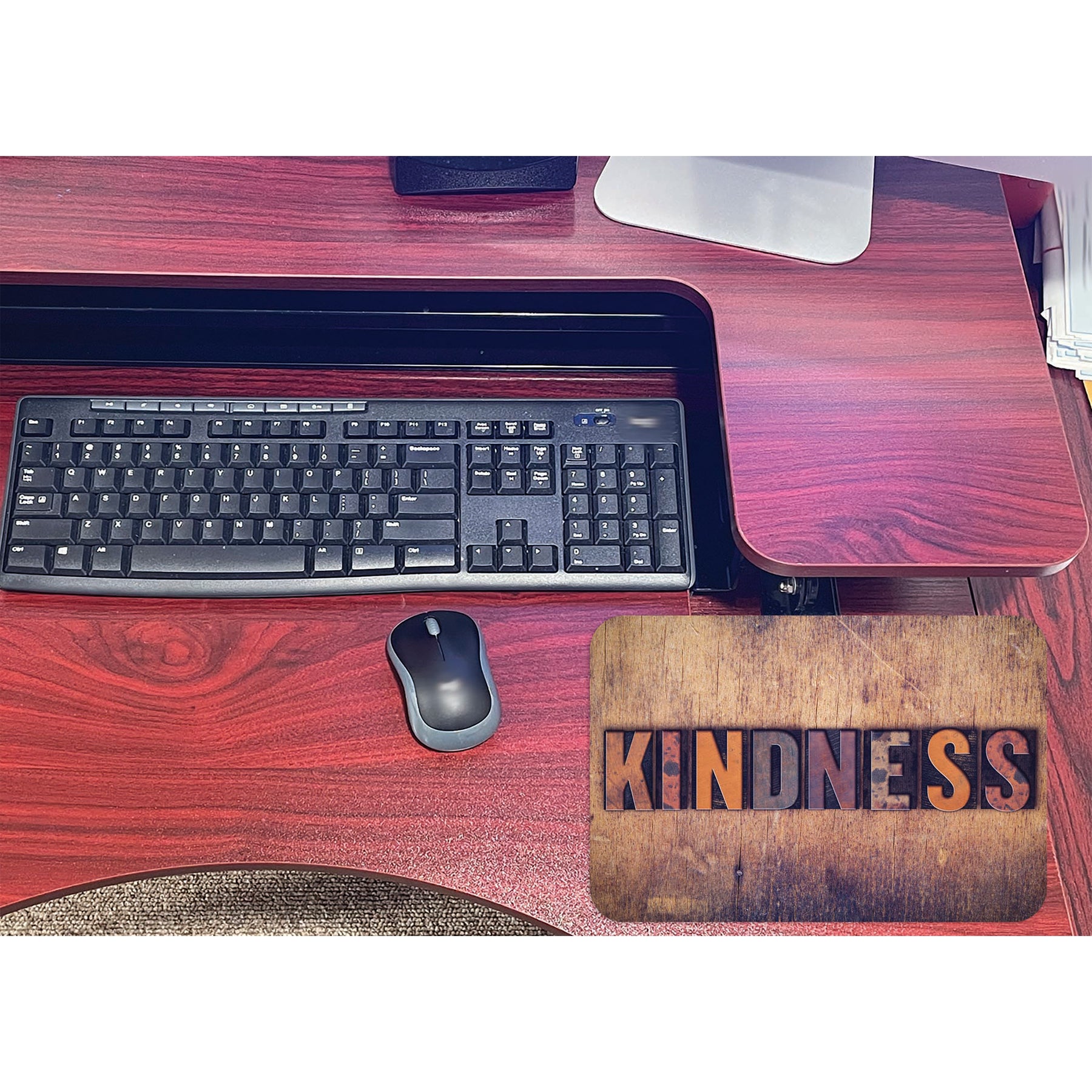 The Original Fun Mat® Computer Mouse Pad, 11.75x8 in, Kindness, Letterpress
