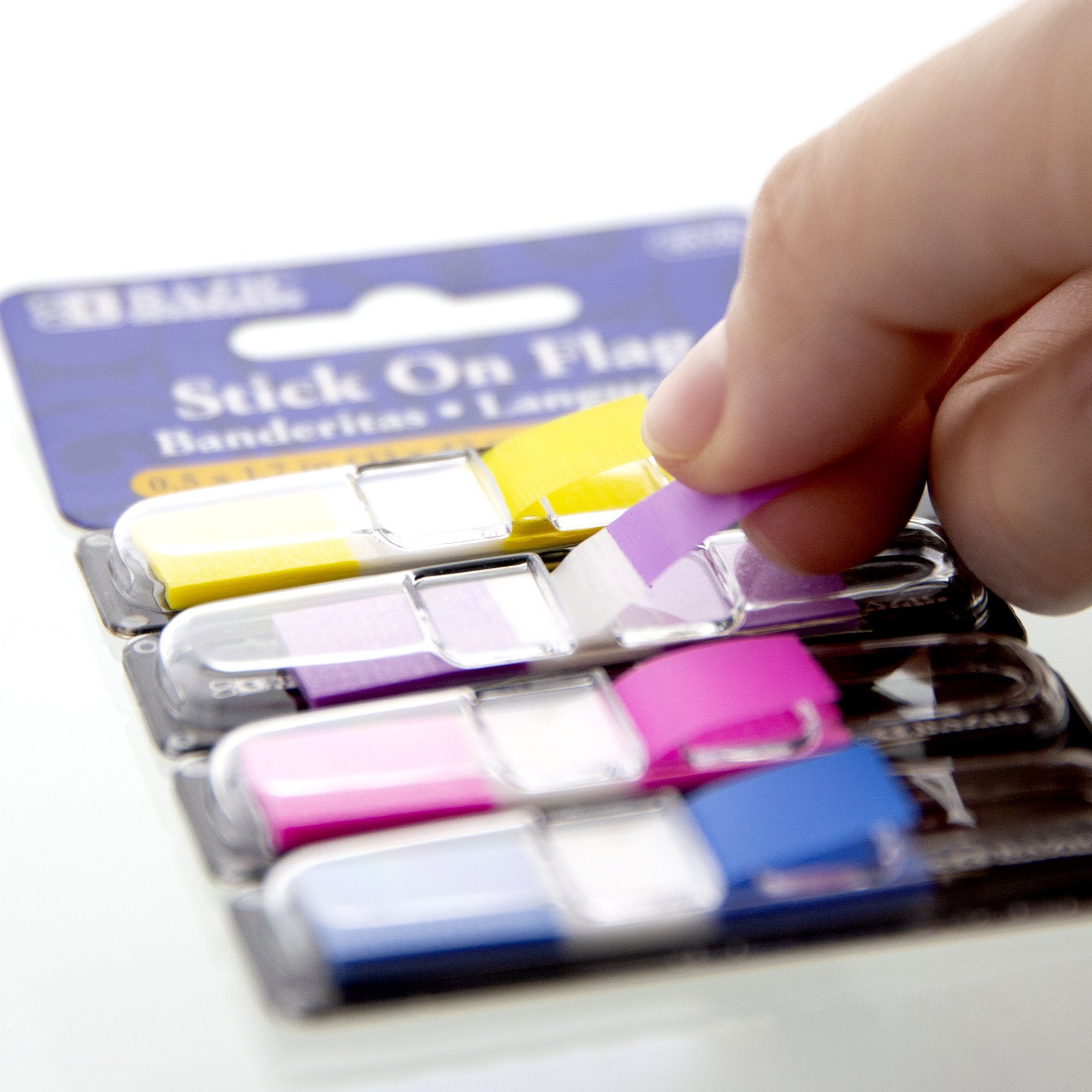 Neon Color Coding Flags with Dispenser, 30 ct., 4/Pack