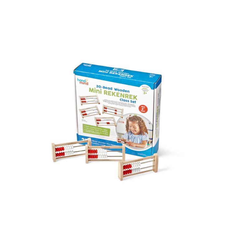 Rekenreks, Mini, 20-Bead, Wd, Cls S/25