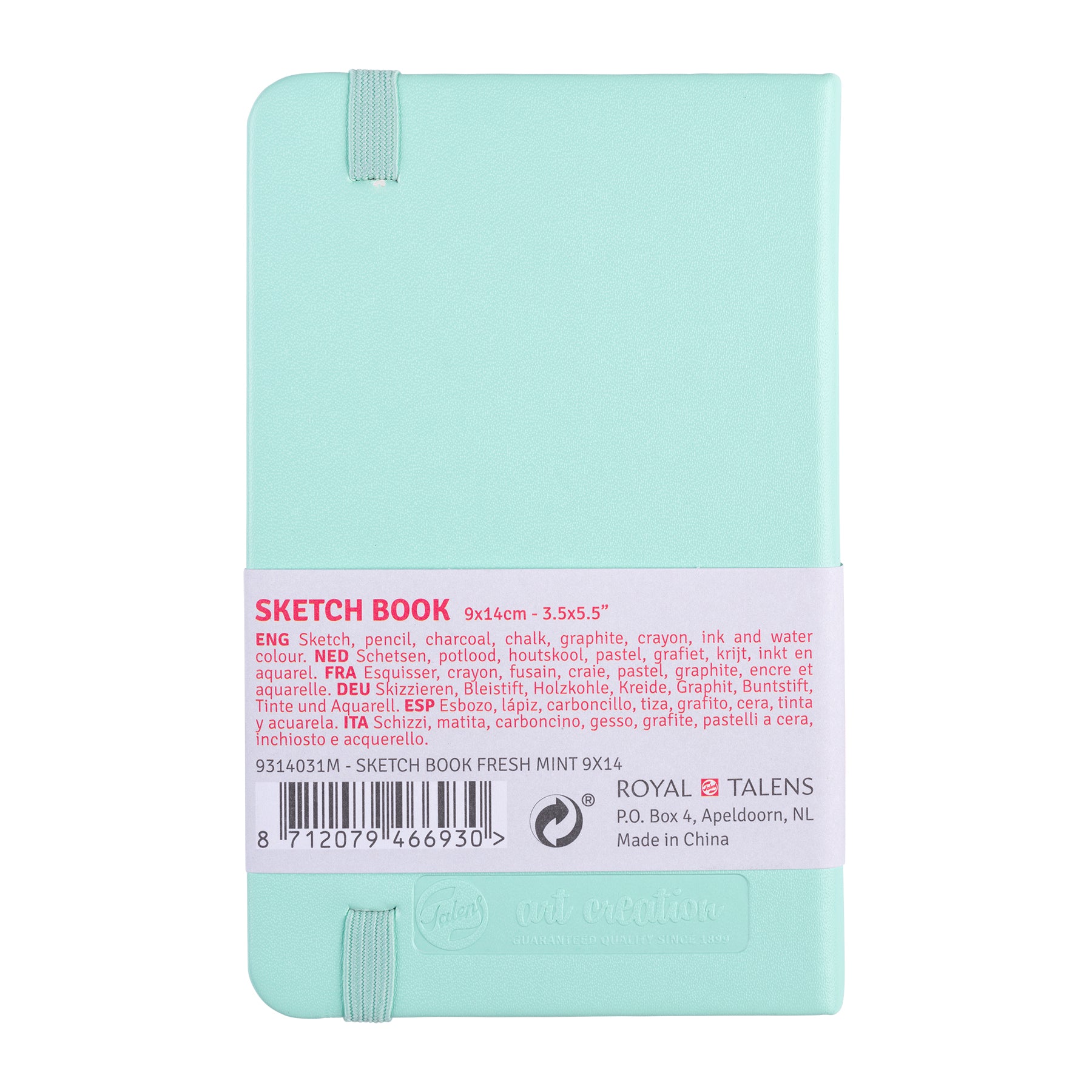 Sketchbook, 80 Sheets, 90lbs, Fresh Mint Cover, 3.5" x 5.5"