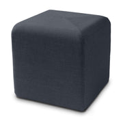 Jaxx Monroe Square Foam Ottoman with Stain Resistant Performance Fabric, Small (18 x 18), Blue Denim
