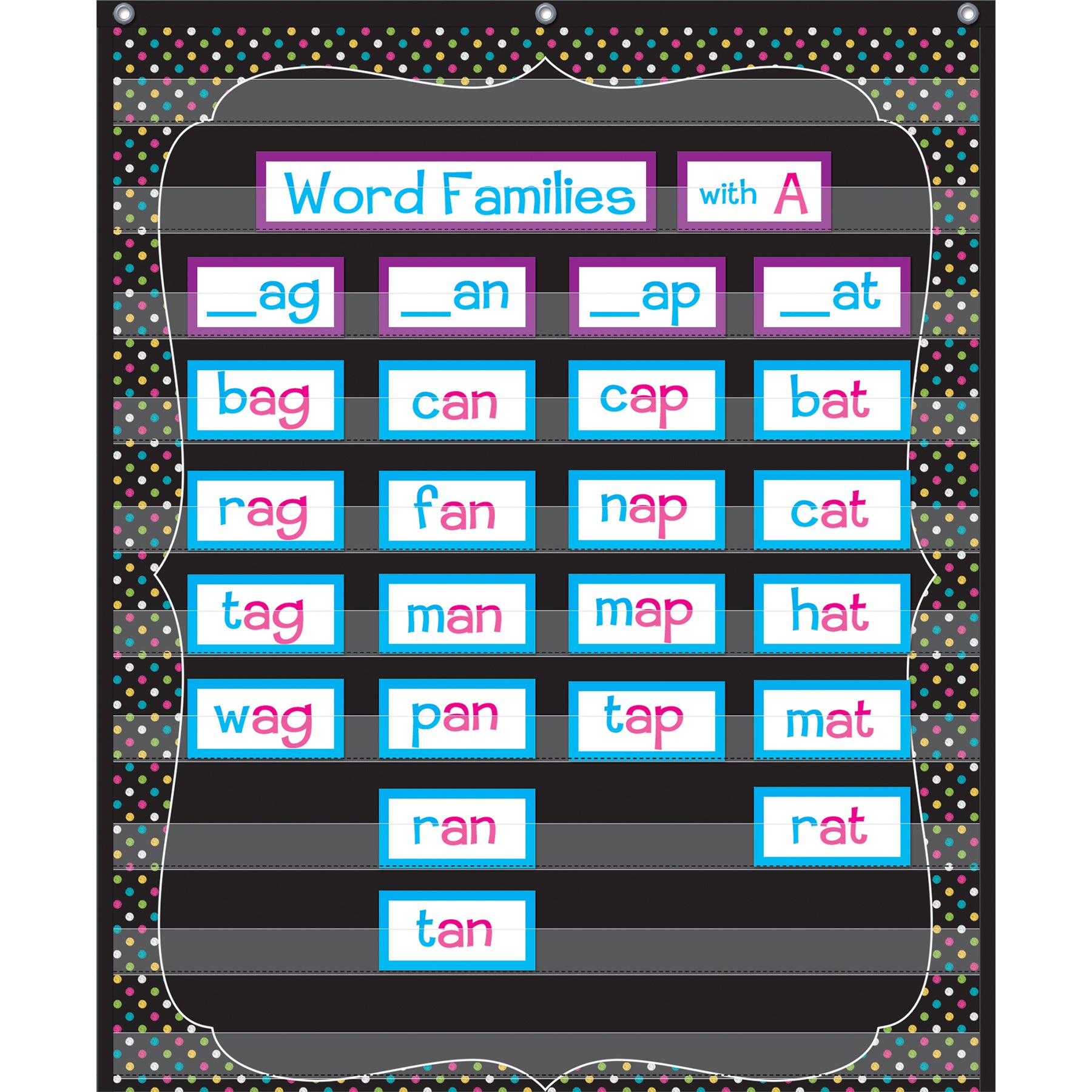 Chalkboard Brights 10 Pocket Chart (34" x 44")