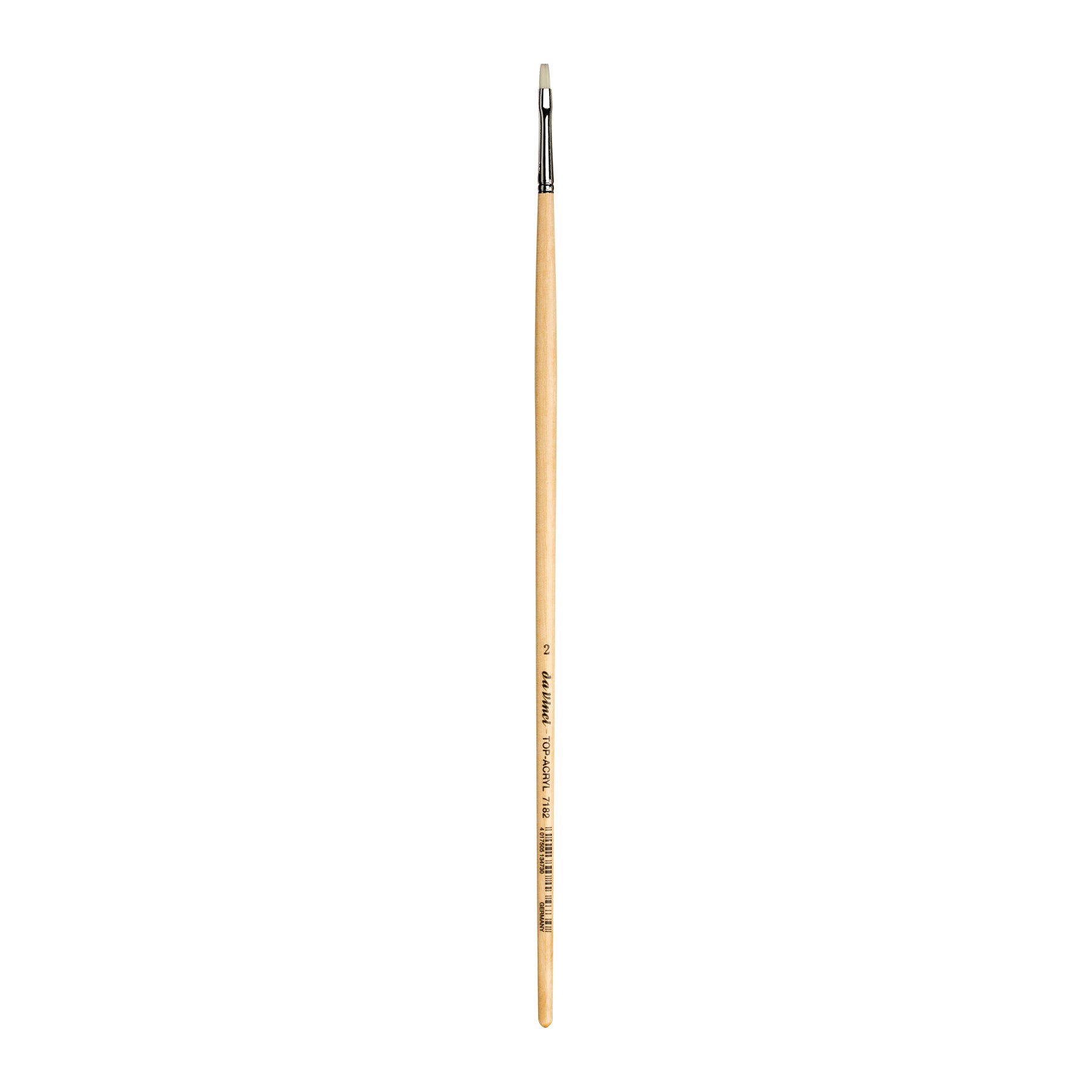 TOP-ACRYL Bright White Brush, Synthetic, Acrylic & Oil, Flat, Series 7182, Size 2