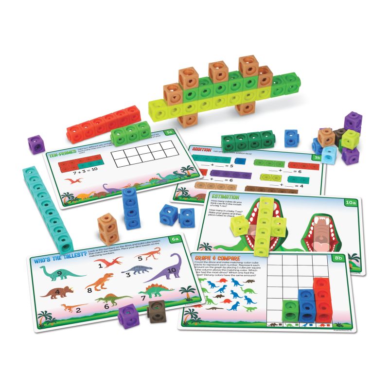 Mathlink® Cubes Kindergarten Math Activity Set: Dino Time!