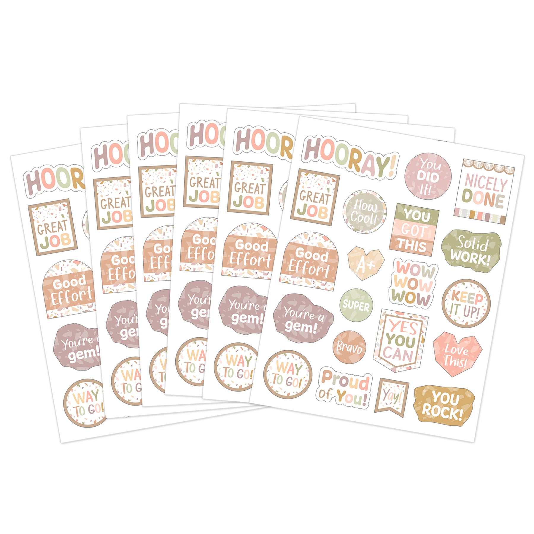 Terrazzo Tones Stickers, Pack of 120
