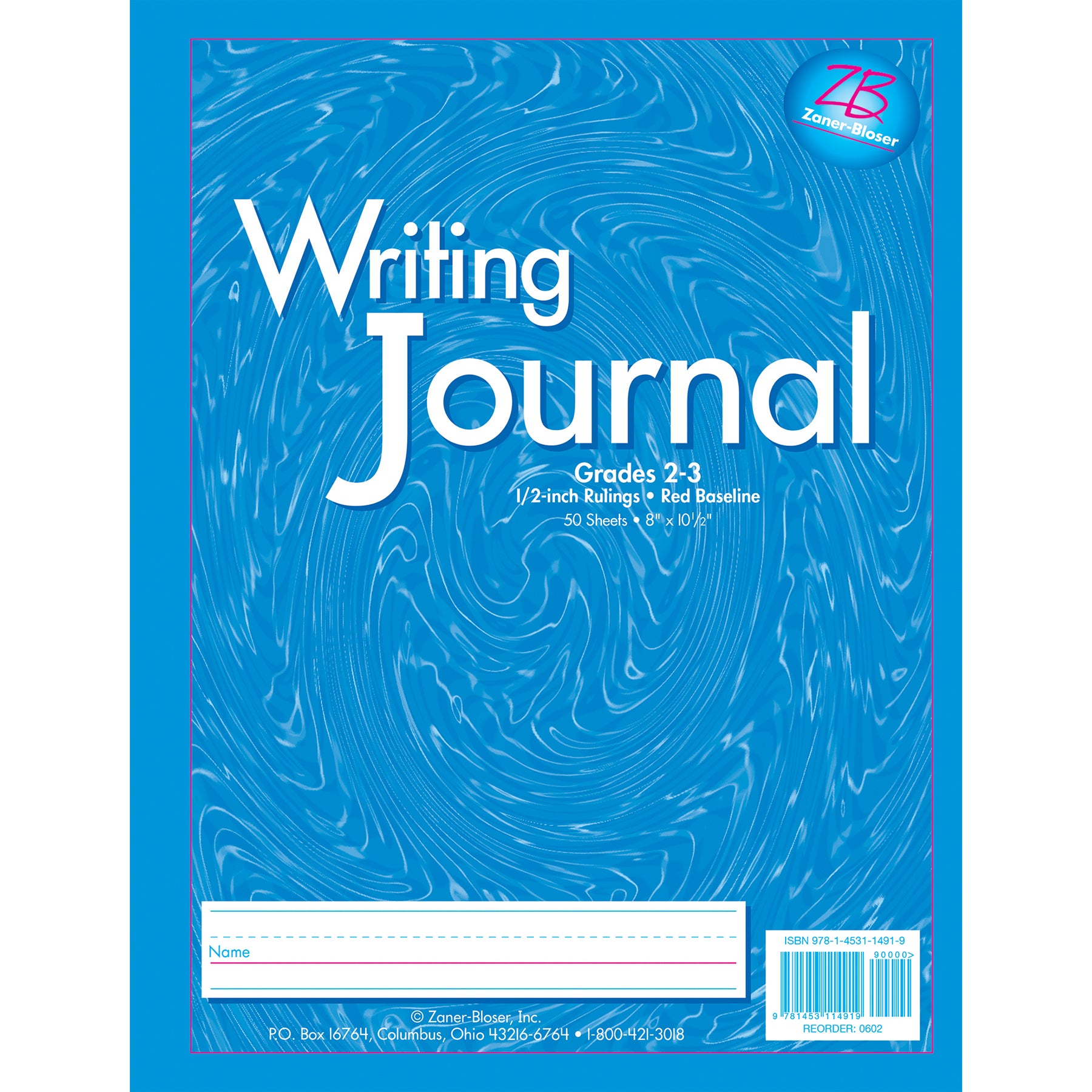 Writing Journal, 1/2" ruling, Grades 2-3, 50 Sheets