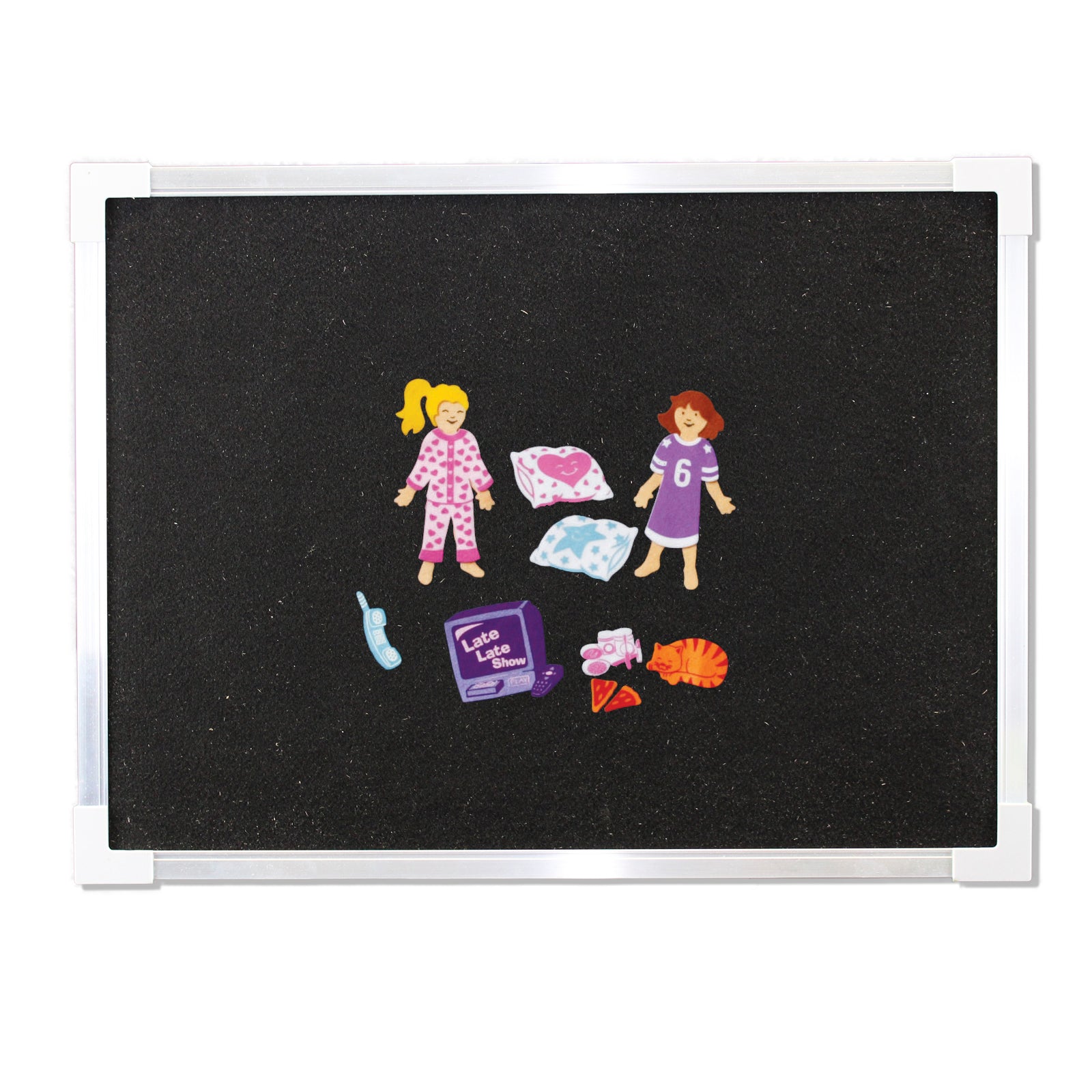 Magnetic Dry-Erase and Flannel Board, 18" x 24"