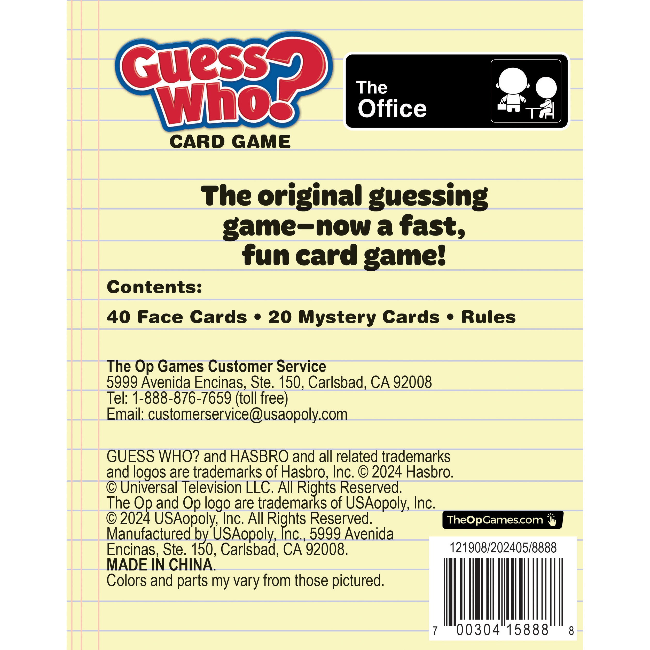 GUESS WHO® Card Game: The Office