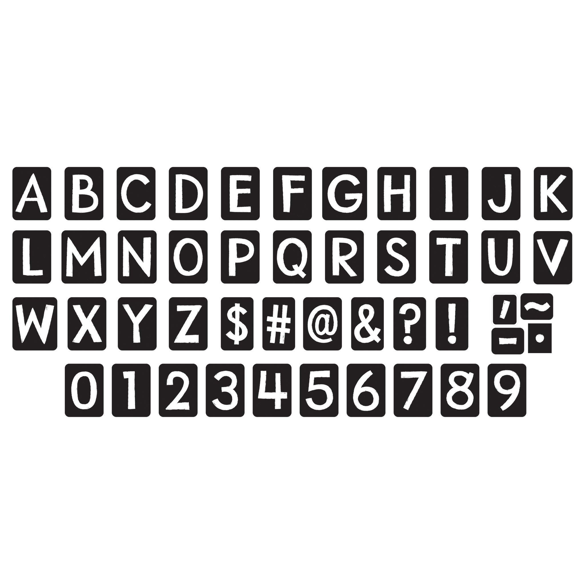 Black 4" Tiles Uppercase Ready Letters®, 150 Pieces