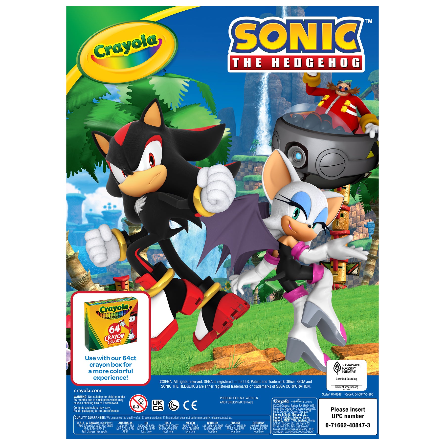 Sonic the Hedgehog Coloring Book, 96 Coloring Pages