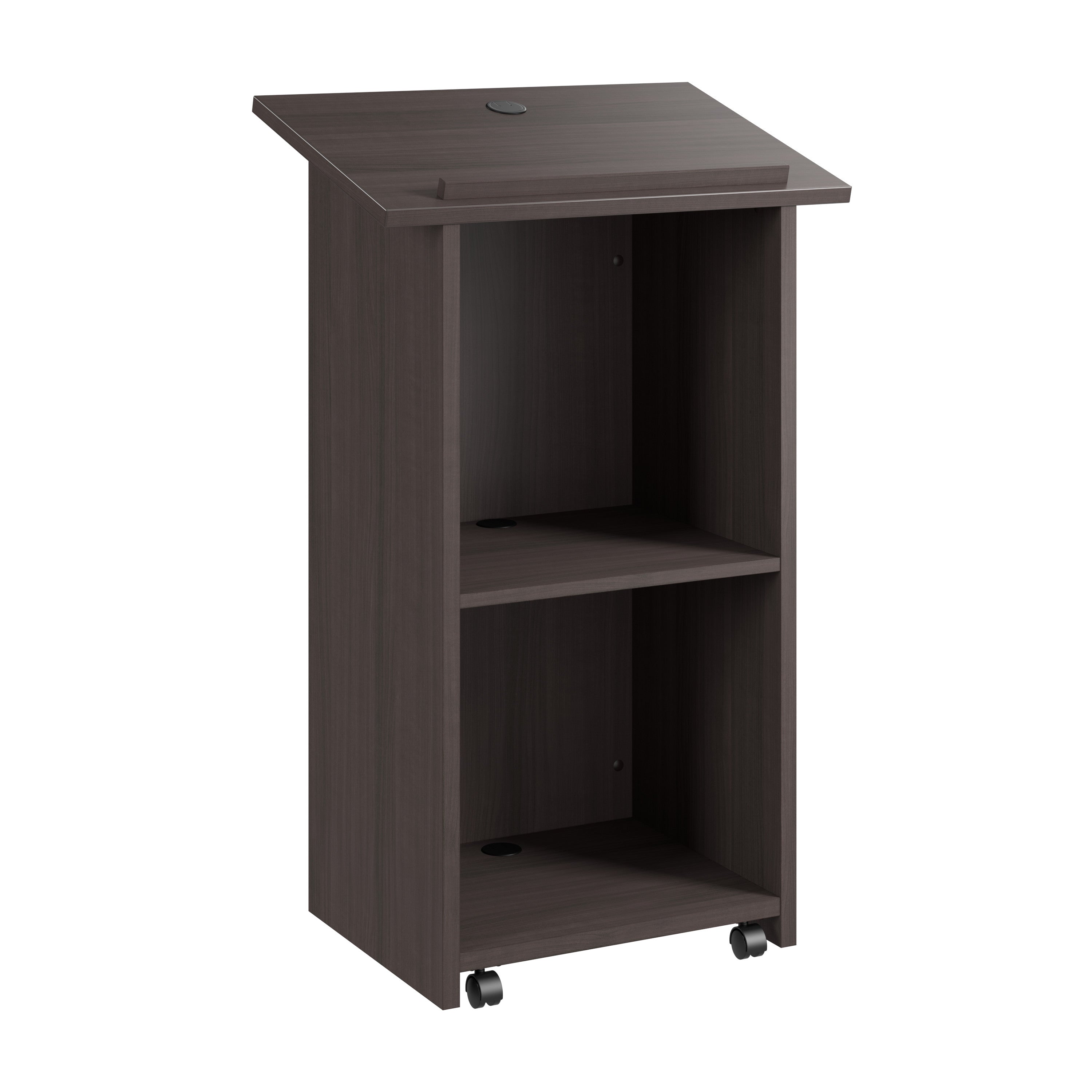 Bush Business Furniture Envision Podium Lectern in Storm Gray - 28.5" Width x 18.39" Depth x 47.17" Height