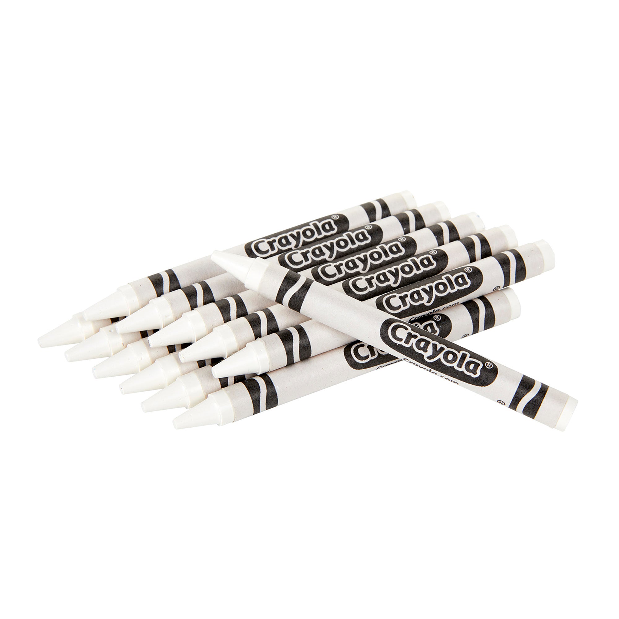 Bulk Crayons, Regular Size, White, 12 Count