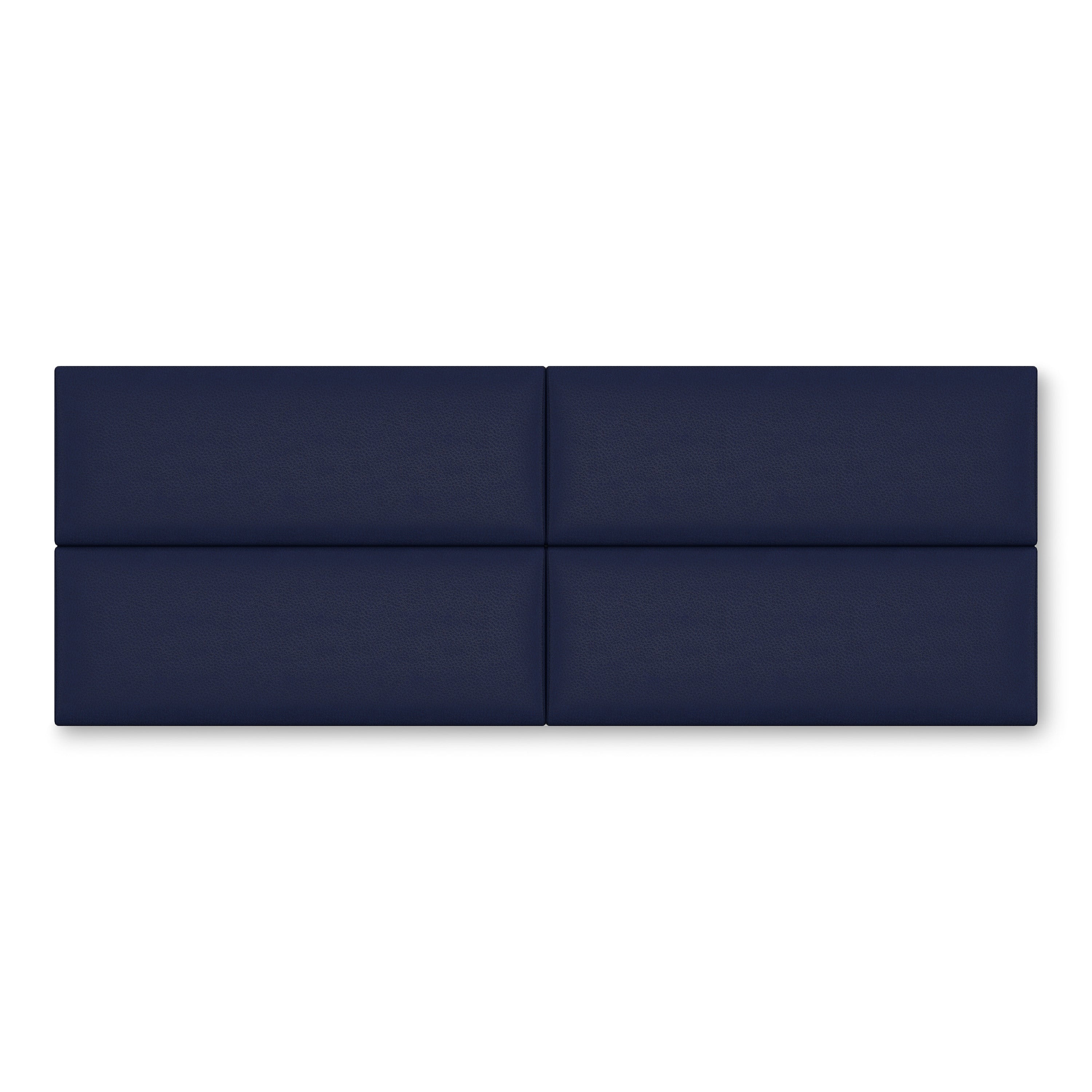 Jaxx Panelist Modern Padded Headboard – Set of 4 Wall Mounted Panels (Each 11.25" x 30") - Queen, Vegan Leather, Thunder Grey