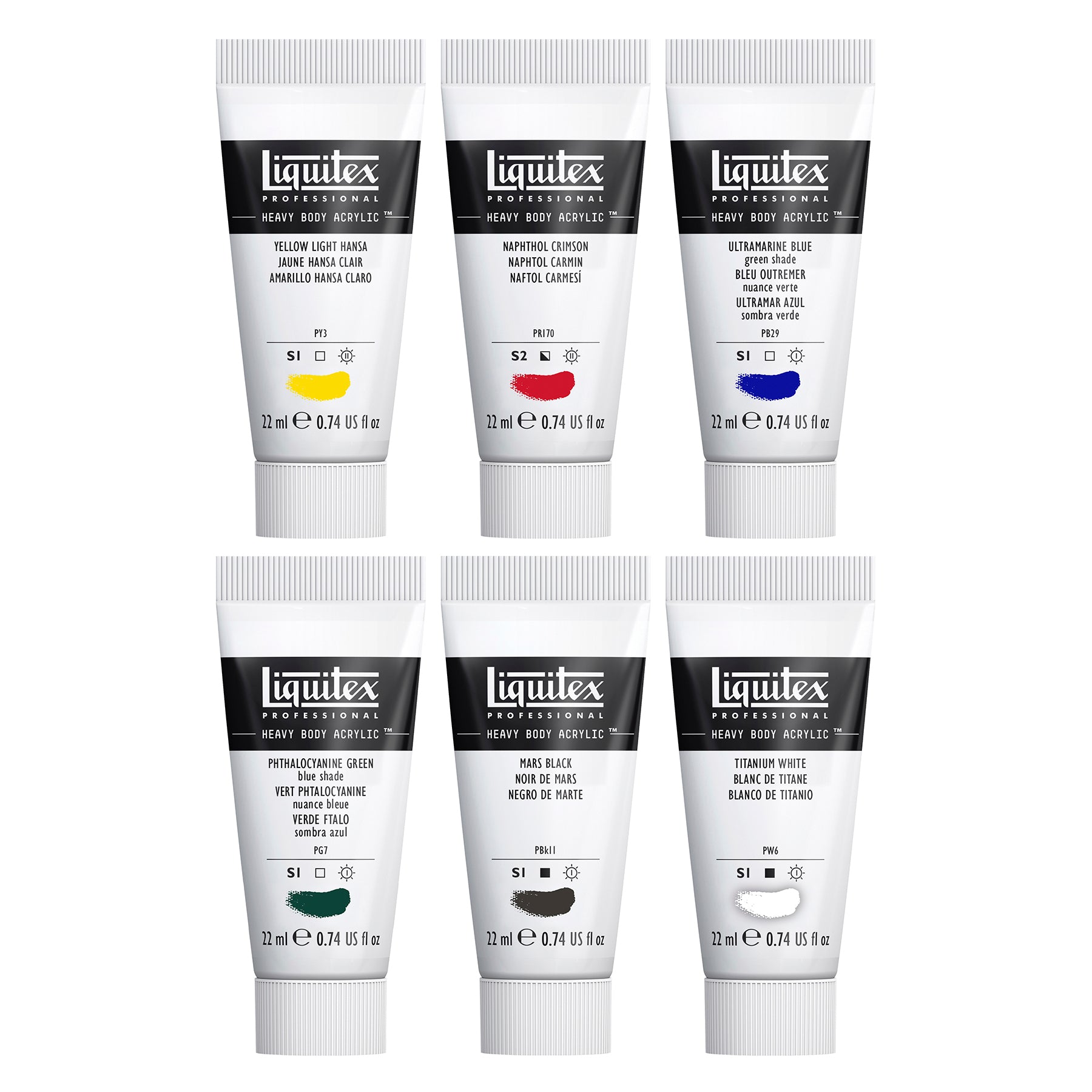 Heavy Body Color - Color 6 x 22ml Set