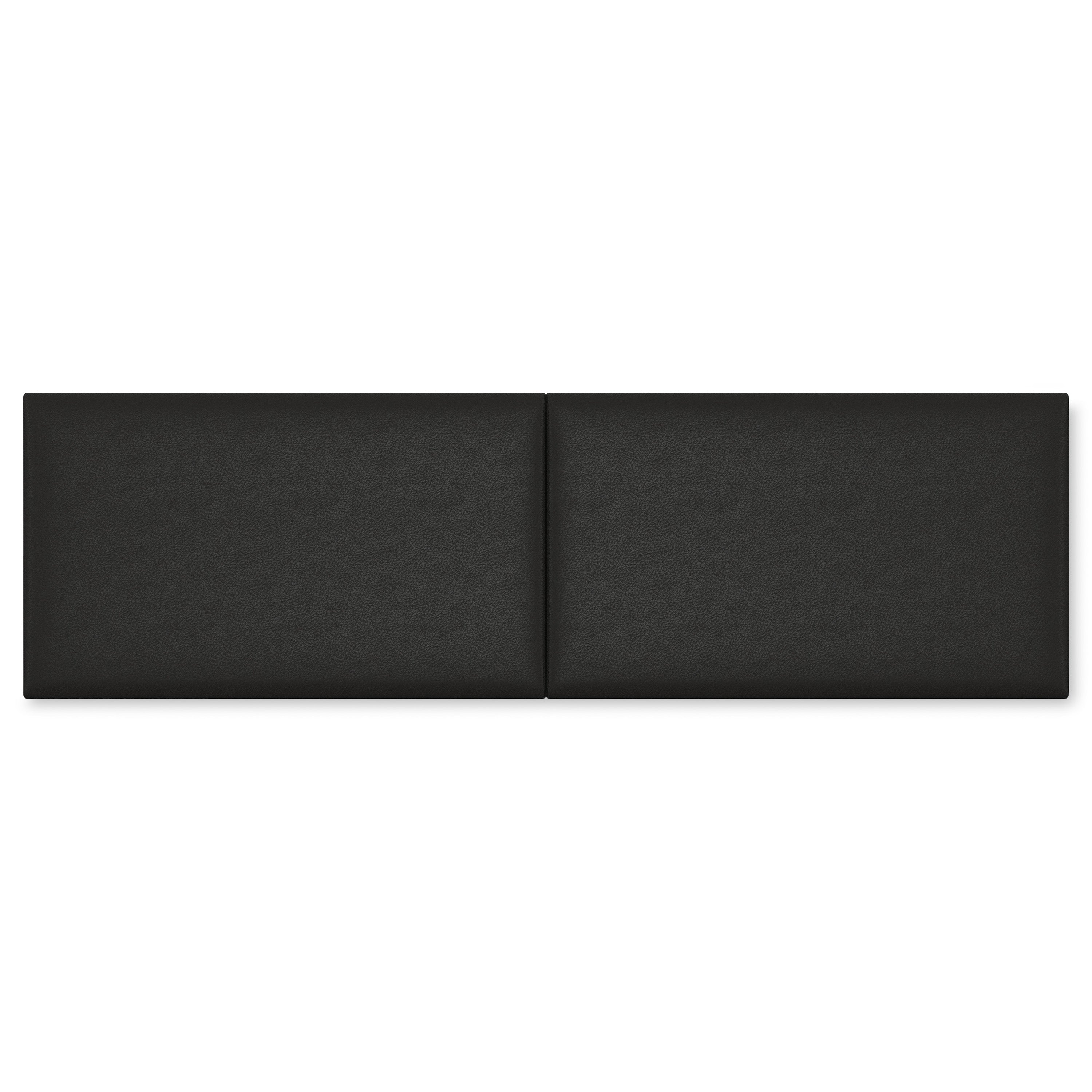 Jaxx Panelist Modern Padded Headboard- Set of 2 Wall Mounted Panels (Each 22.5" x 38")- King Double Tall, Vegan Leather, Bristle Blue