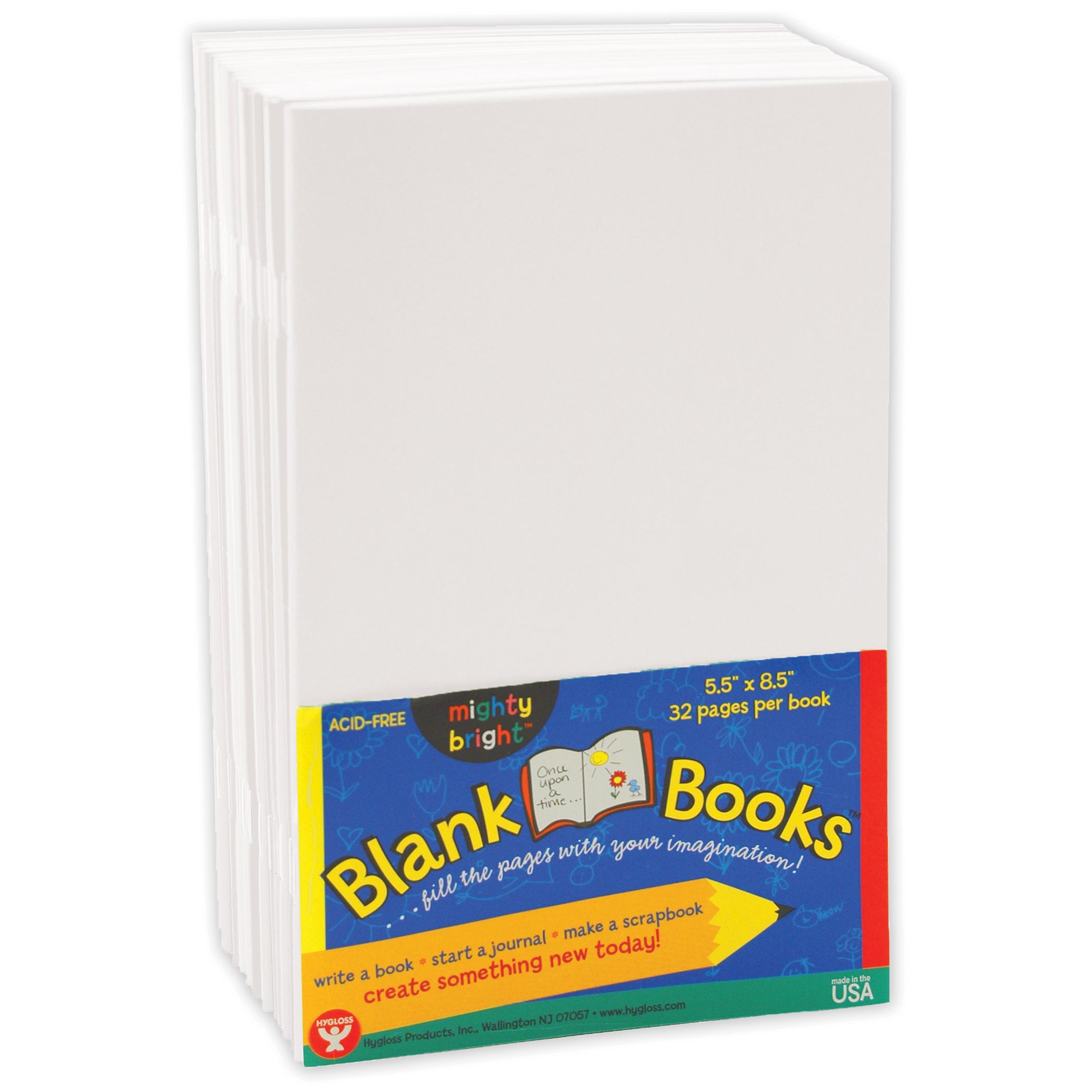 Bright Books - 5.5"x8.5", 32 pages, 10 Books, White