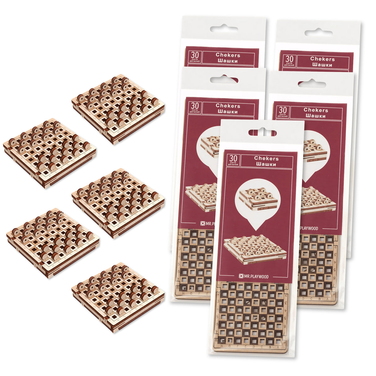 GAME CHECKERS 5-PACK