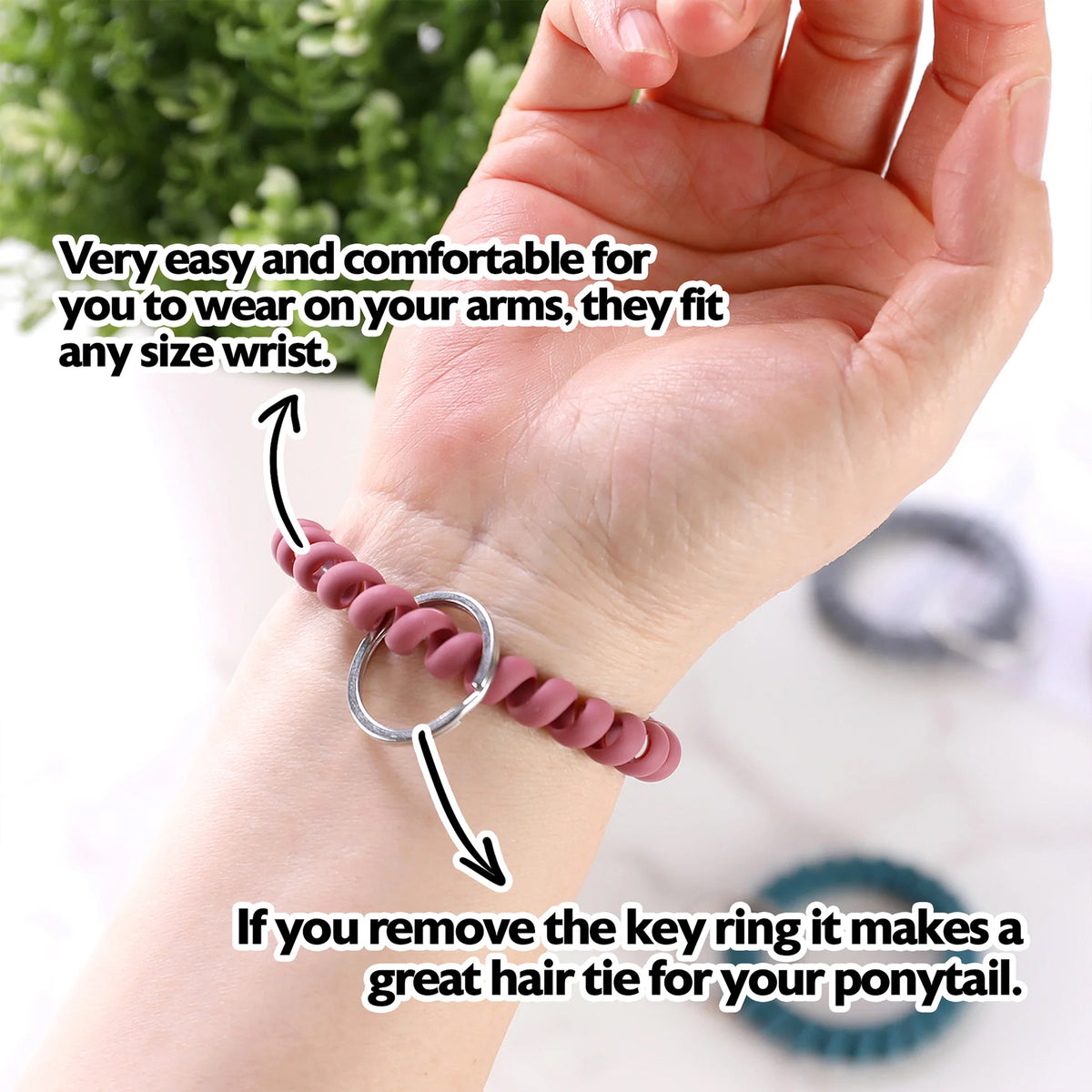 4PK WRIST COIL W KEY HOLDER