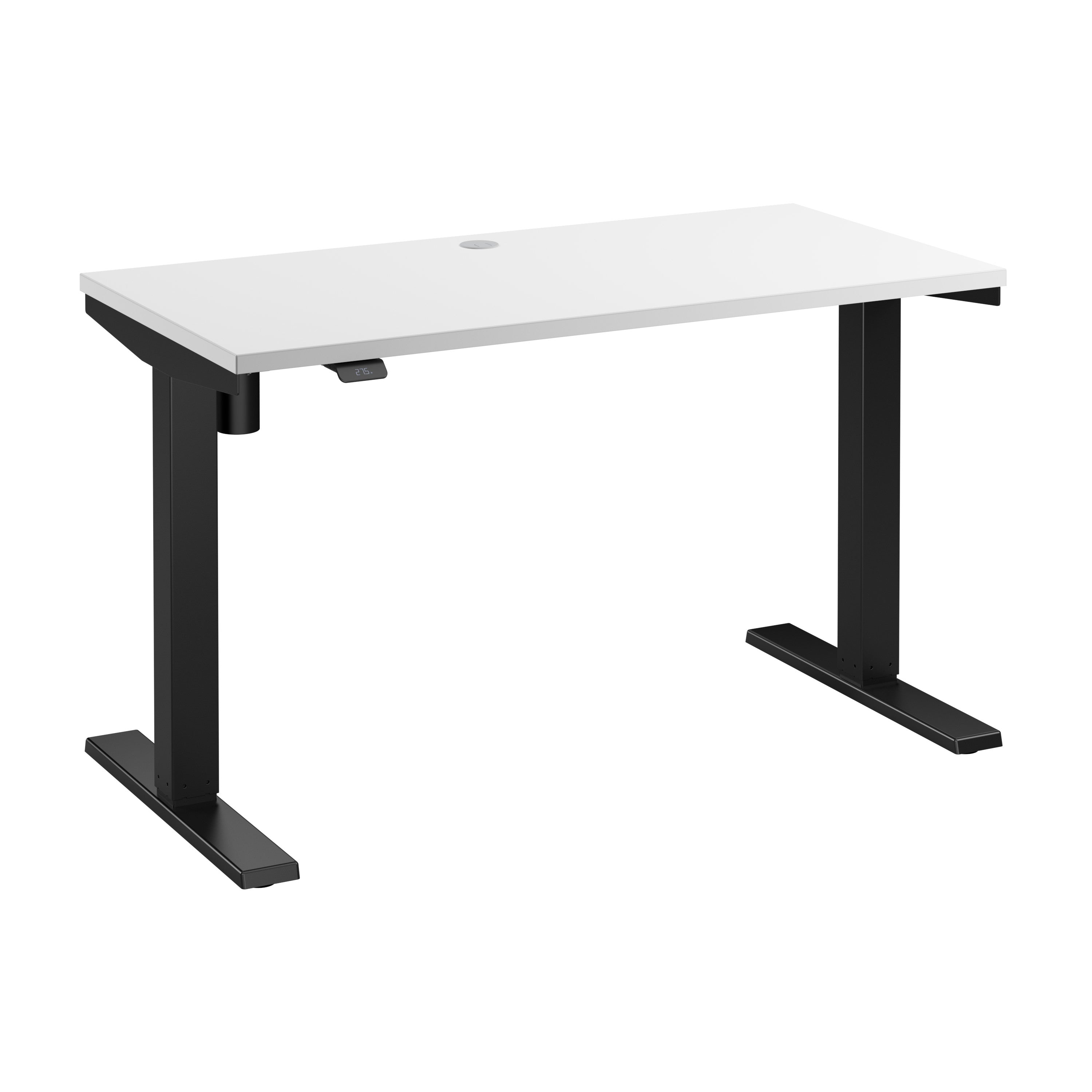 Bush Business Furniture Move 40 Series 48W x 24D Electric Height Adjustable Standing Desk in White with Black Base - 47.6" Width x 23.35" Depth x 28.17" Height
