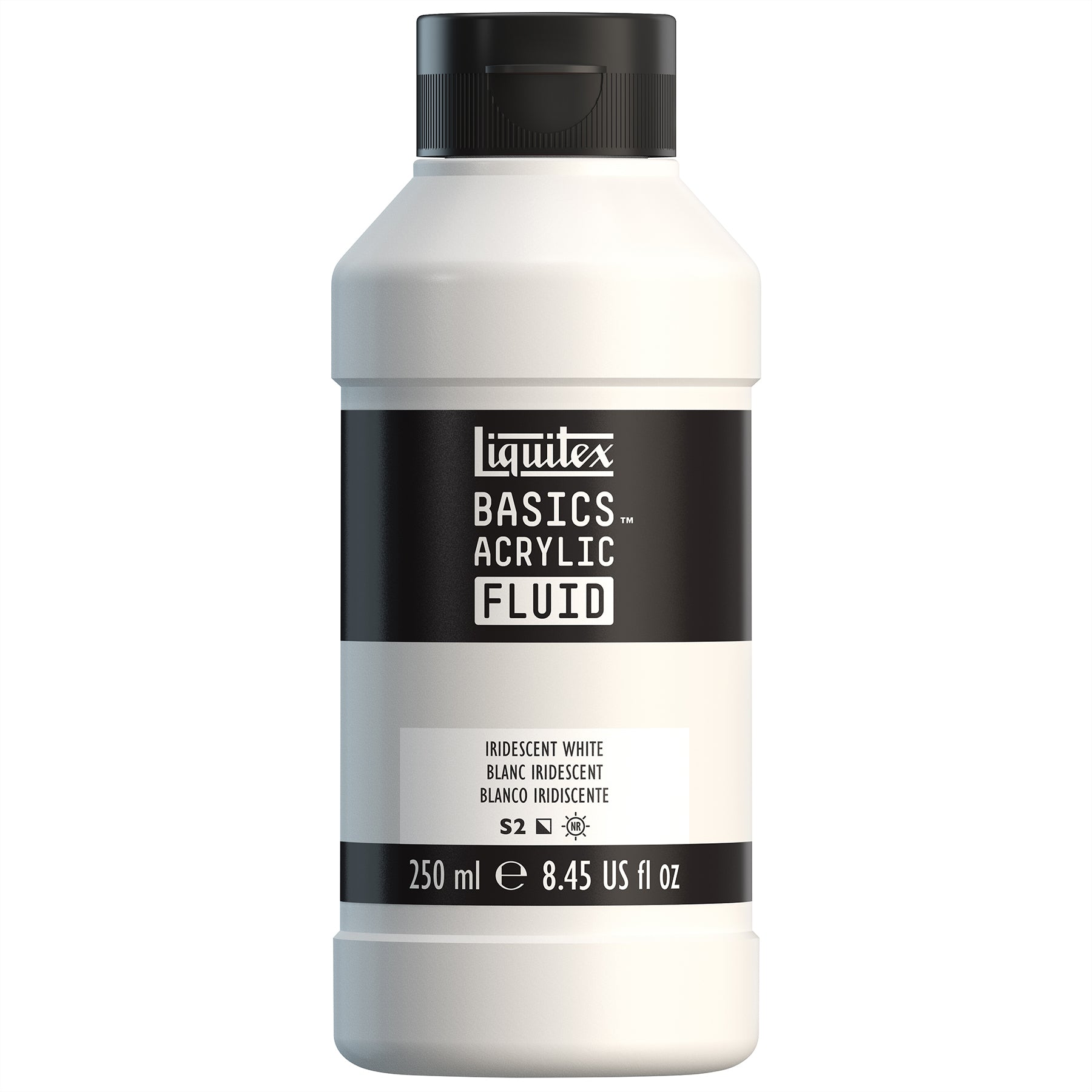 LQ BASICS Acrylic Fluid 250ml Bottle -  Iridescent White