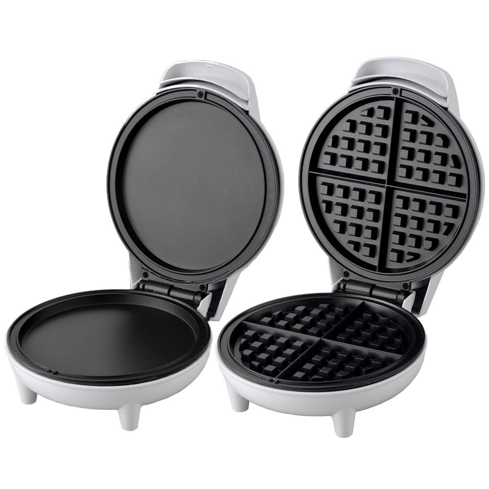 Courant Courant Personal Griddle and Waffle Maker Bundle - White