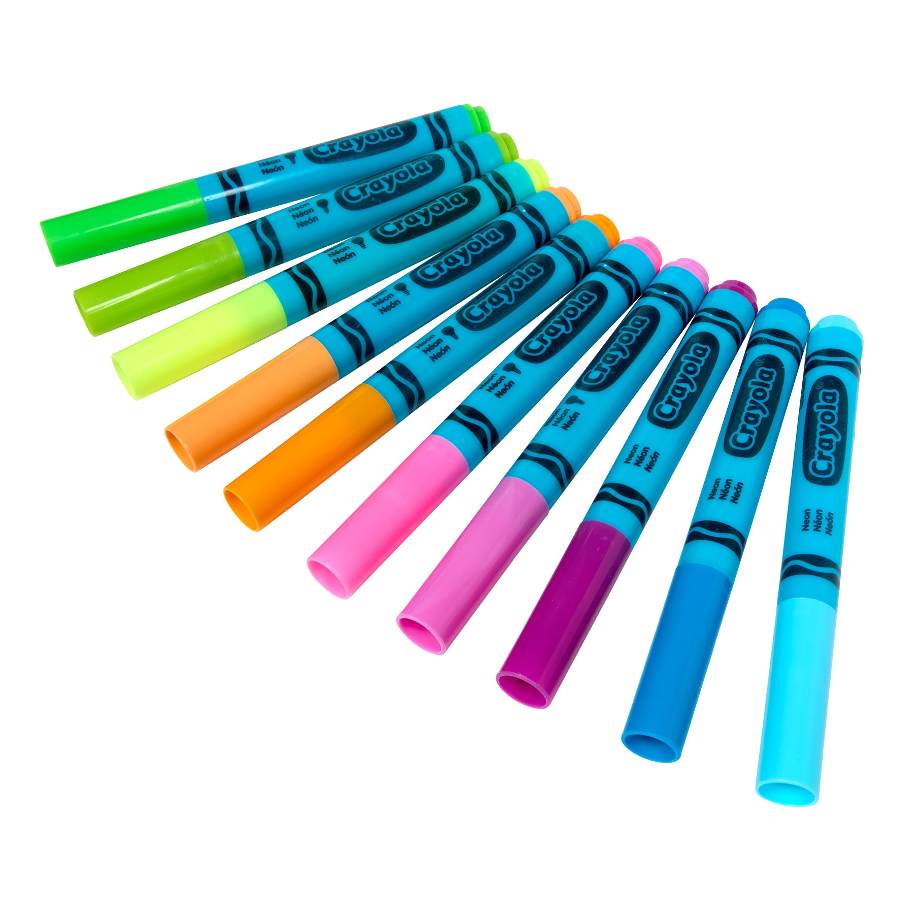 Washable Neon Broad Line Markers, Pack of 10
