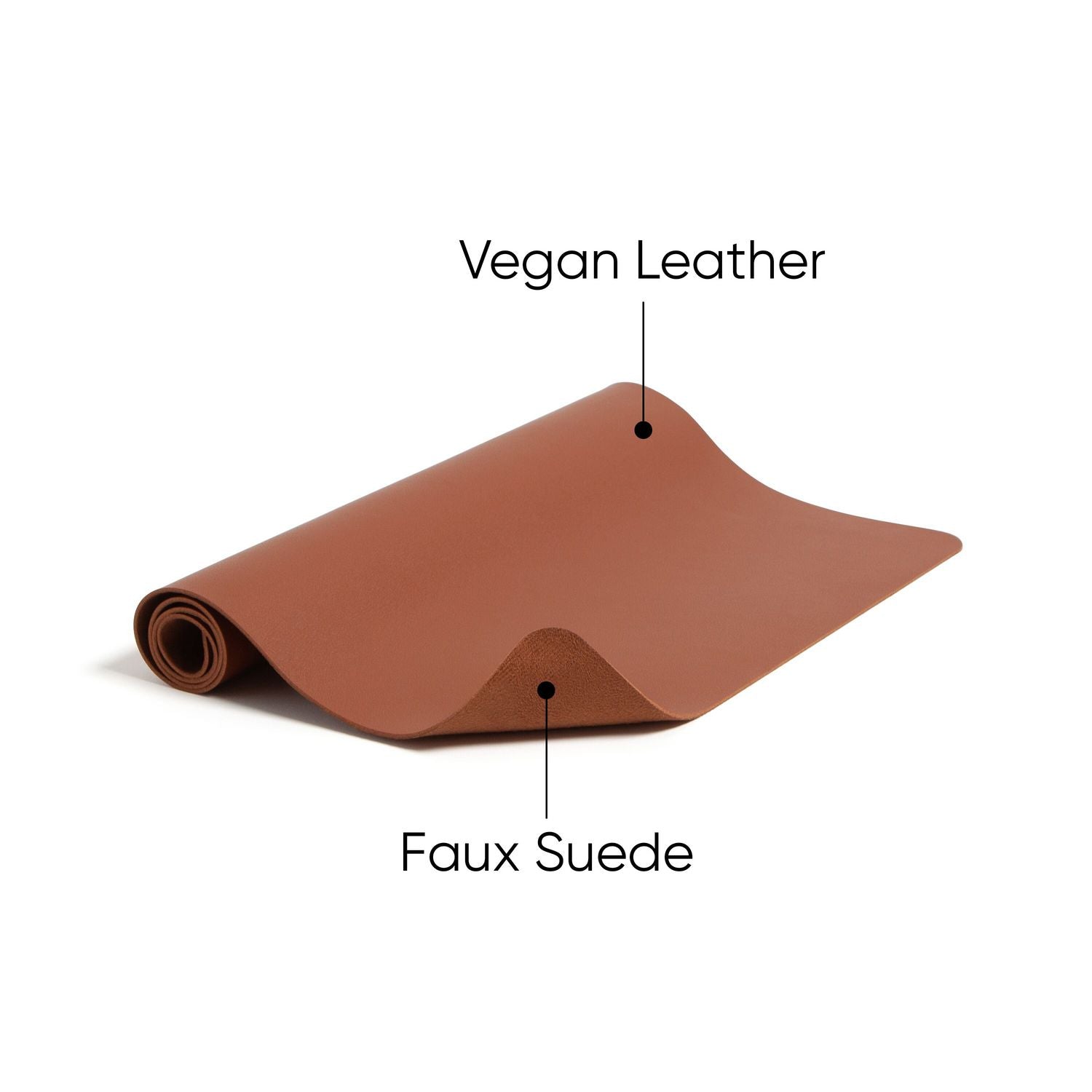 Smead Waterproof Desk Pad, Rectangular, 13.7" x 23.6", Faux Suede Backing, Vegan Leather, Saddle, 1 Each