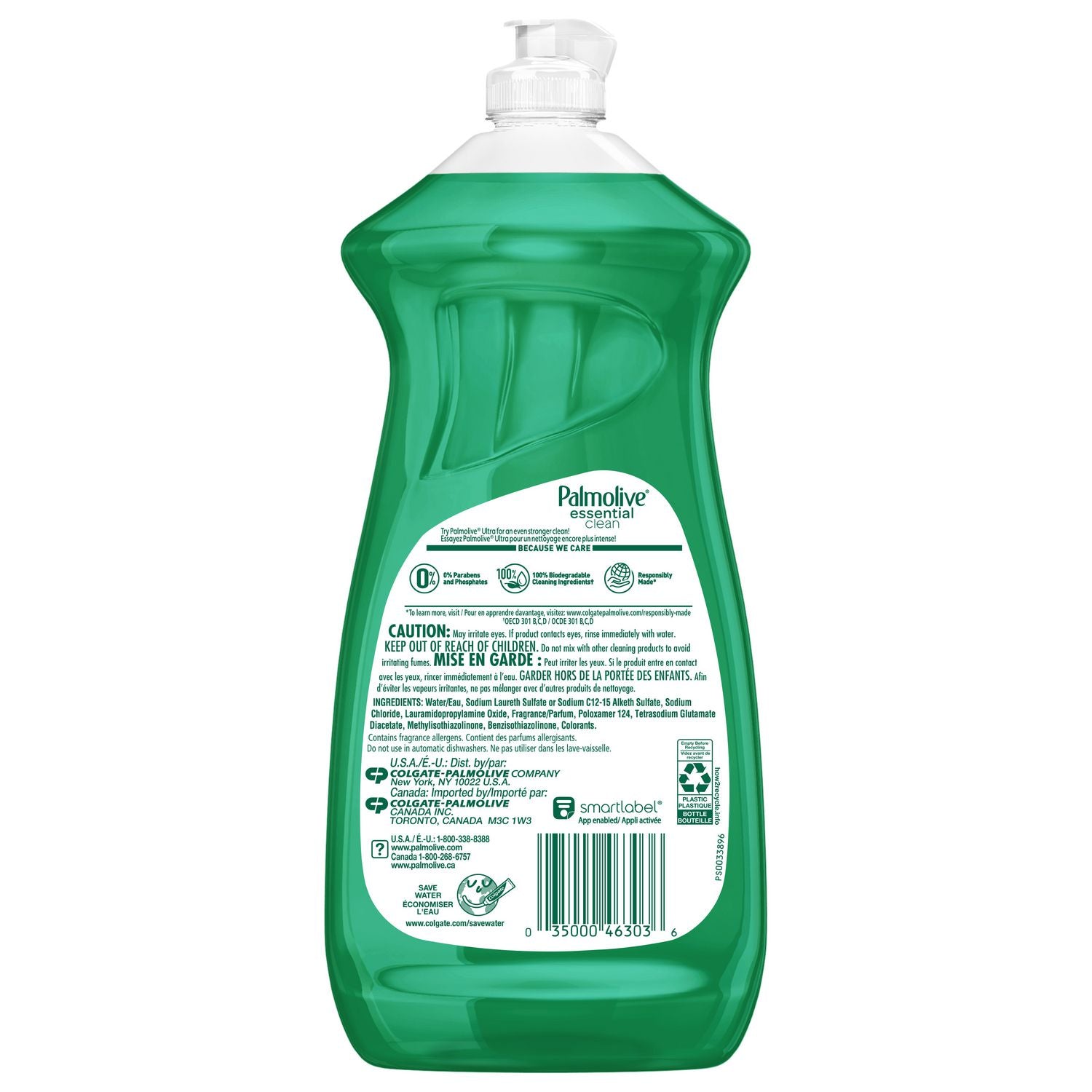 For Dish - Liquid - 28 fl oz (0.9 quart) - Original Scent - Recommended For: Grease Remover, Food Remover, Grime Remover - Phosphate-free, Paraben-free - Green - 9 / Carton