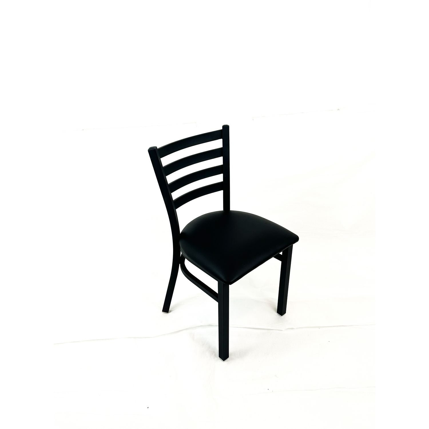 White Horse Series Side Chairs, Supports Up to 300 lb, 18" Seat Height, Black Seat, Black Back, Black Base