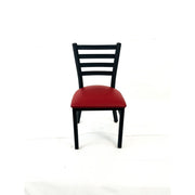 White Horse Series Side Chairs, Supports Up to 300 lb, 18" Seat Height, Burgundy Seat, Black Back, Black Base