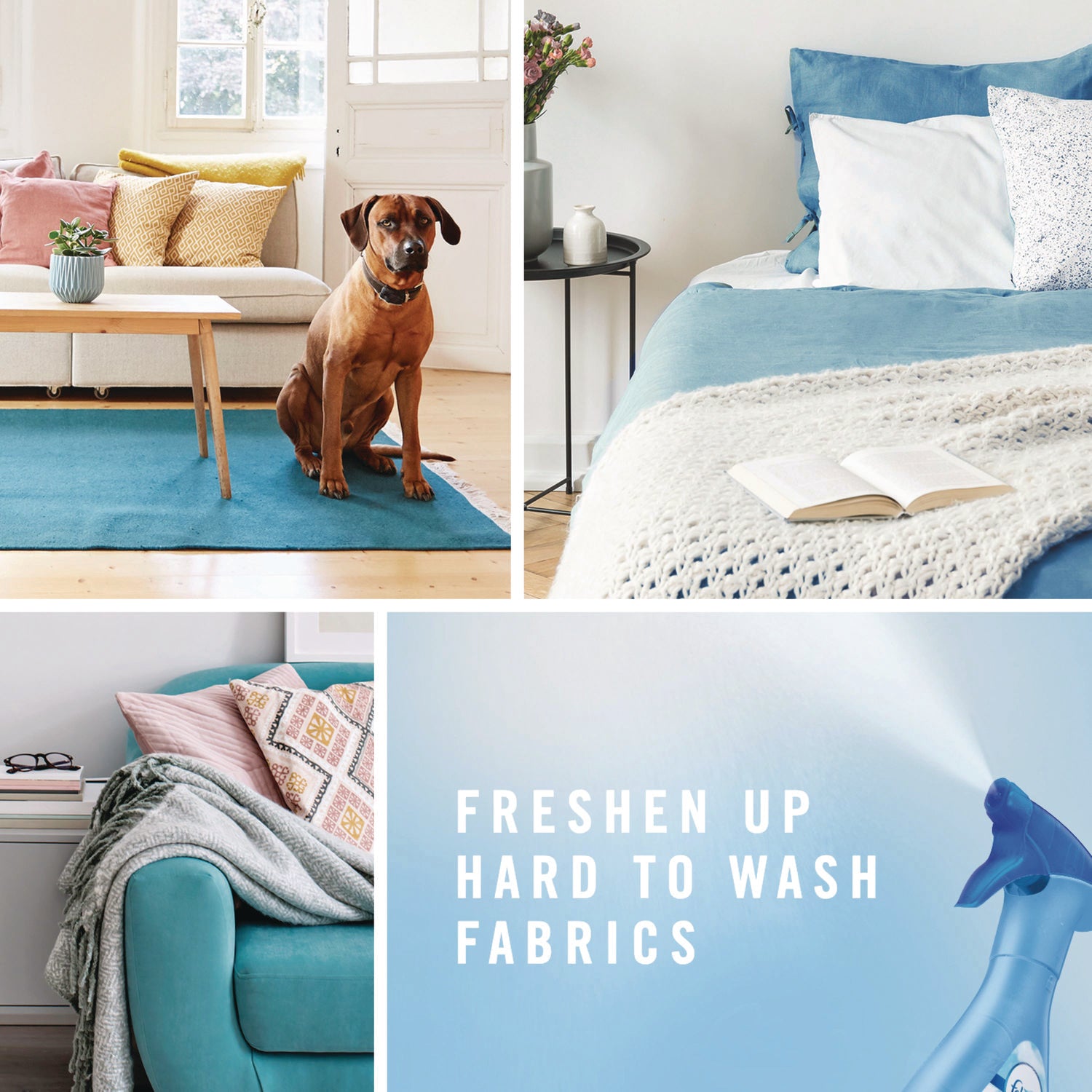 Febreze ExtraStren. FabricRefresh - For Multipurpose - Spray - 14.8 fl oz (0.5 quart) - Original, Clean Scent - Recommended For: Odor Remover - Freshen, Deodorize - Blue - 1 Each