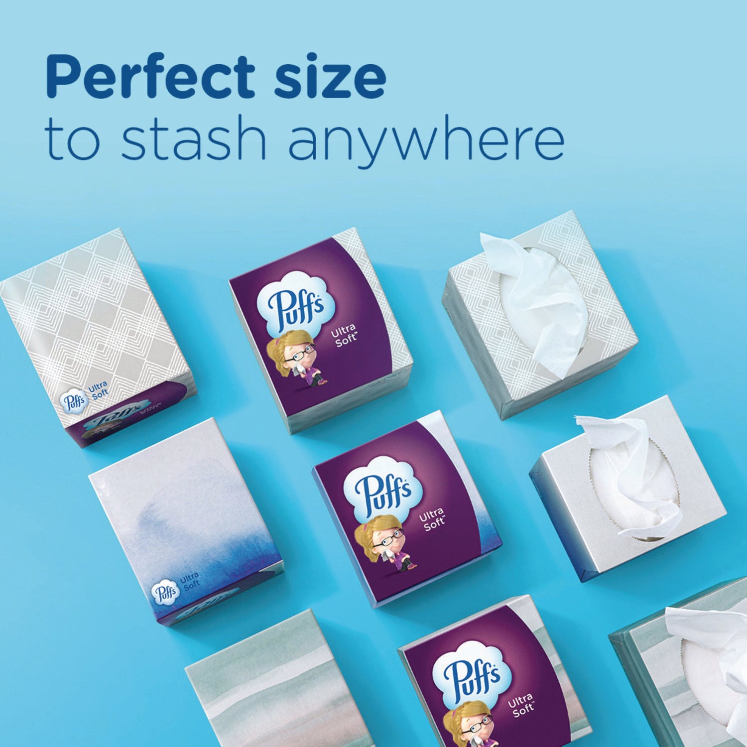 Puffs Ultra Soft Facial Tissue - Purple/ - 1 Box