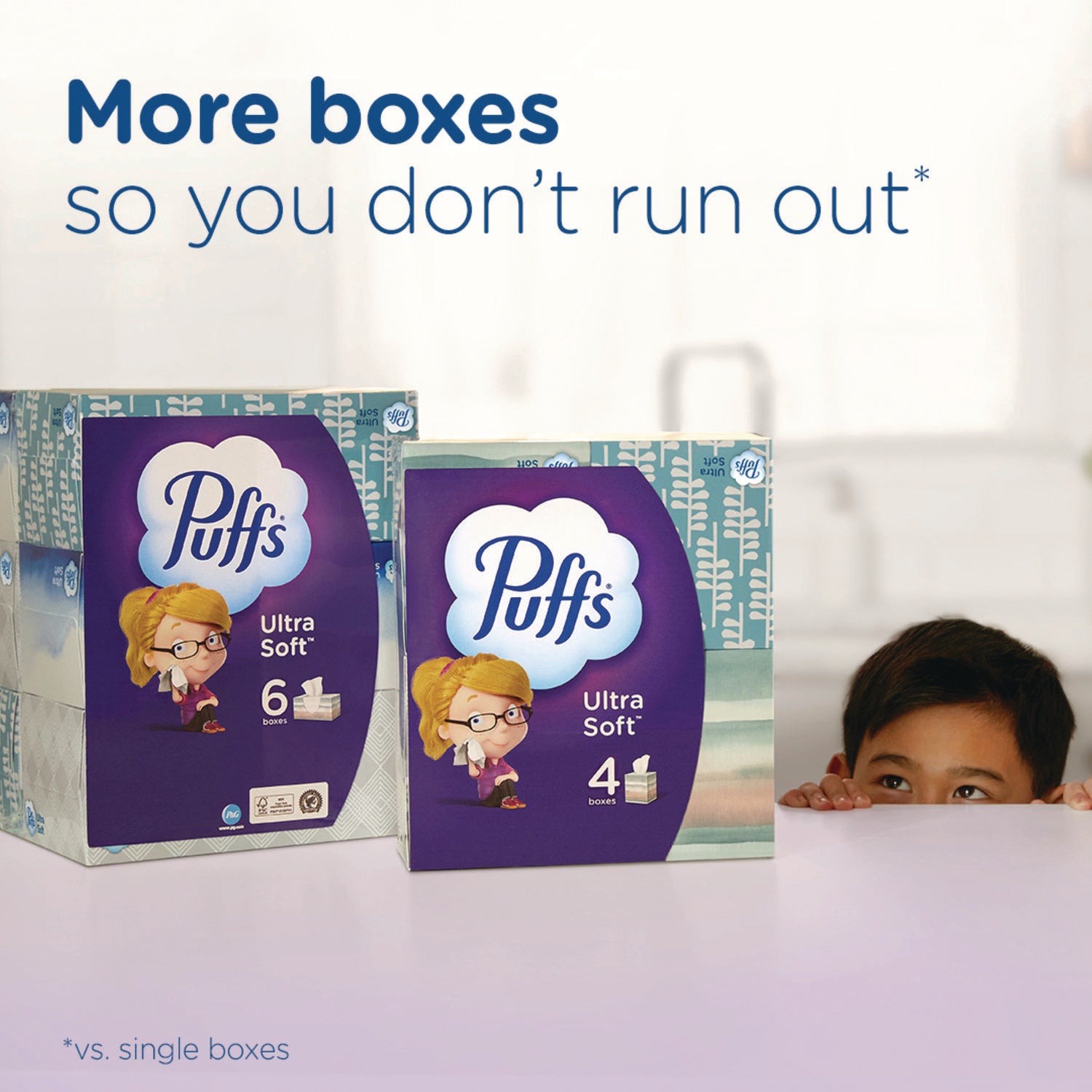 Puffs Ultra Soft Facial Tissue - Purple/ - 1 Box