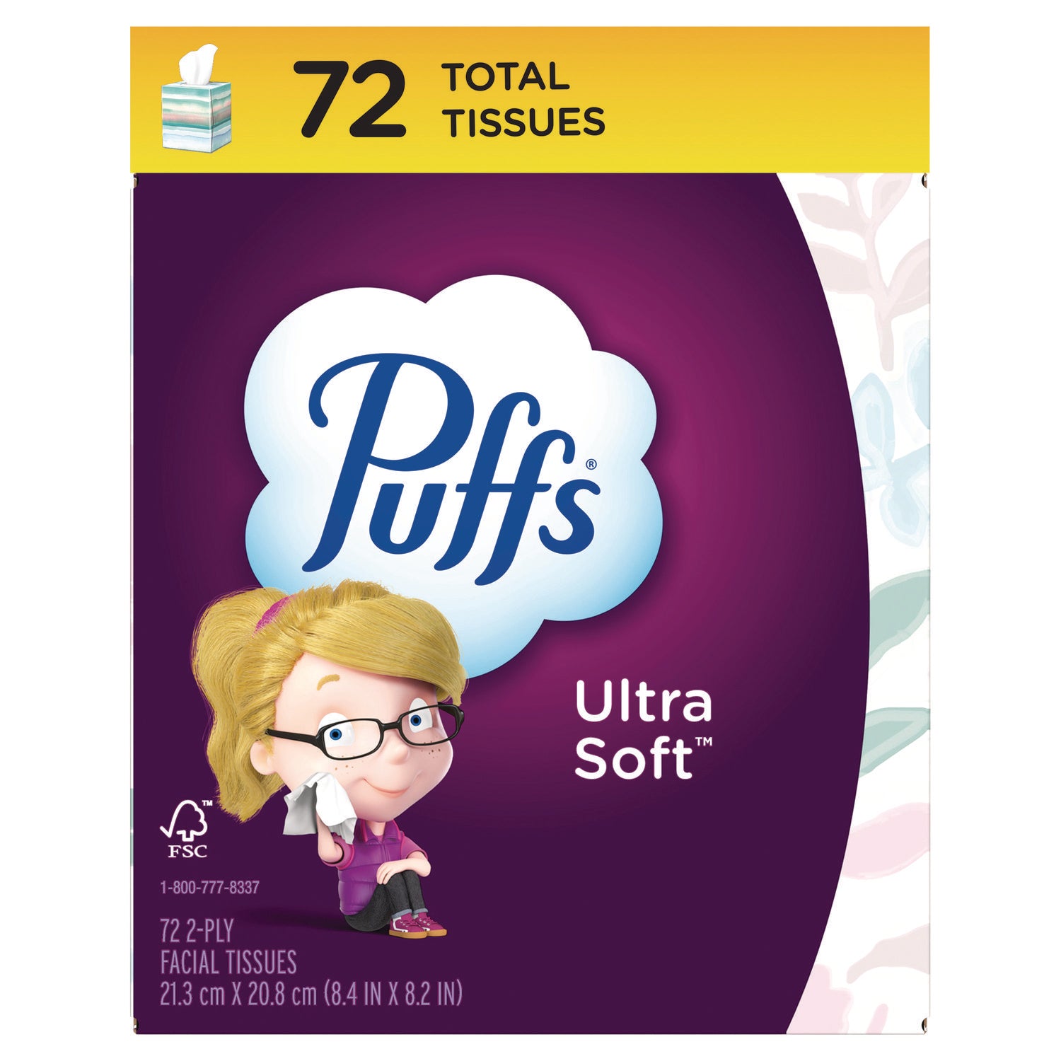 Puffs Ultra Soft Facial Tissue - Purple/ - 1 Box