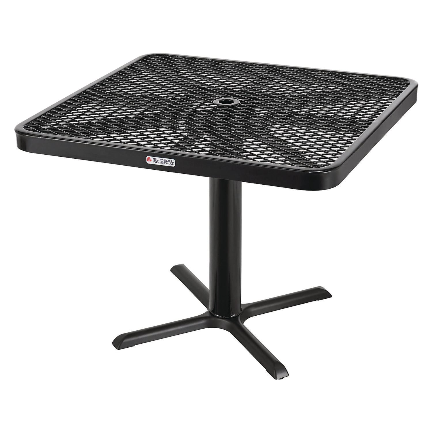 Outdoor Dining Set, Square, 36 x 36 x 36, Black Top, Black Base/Legs